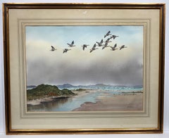 White Fronts Along the Coast (White Fronted Geese, Ireland Landscape)