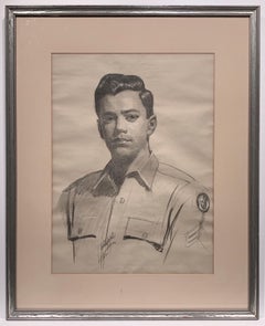 Vintage Portrait of a Young Handsome Man (Army GI)