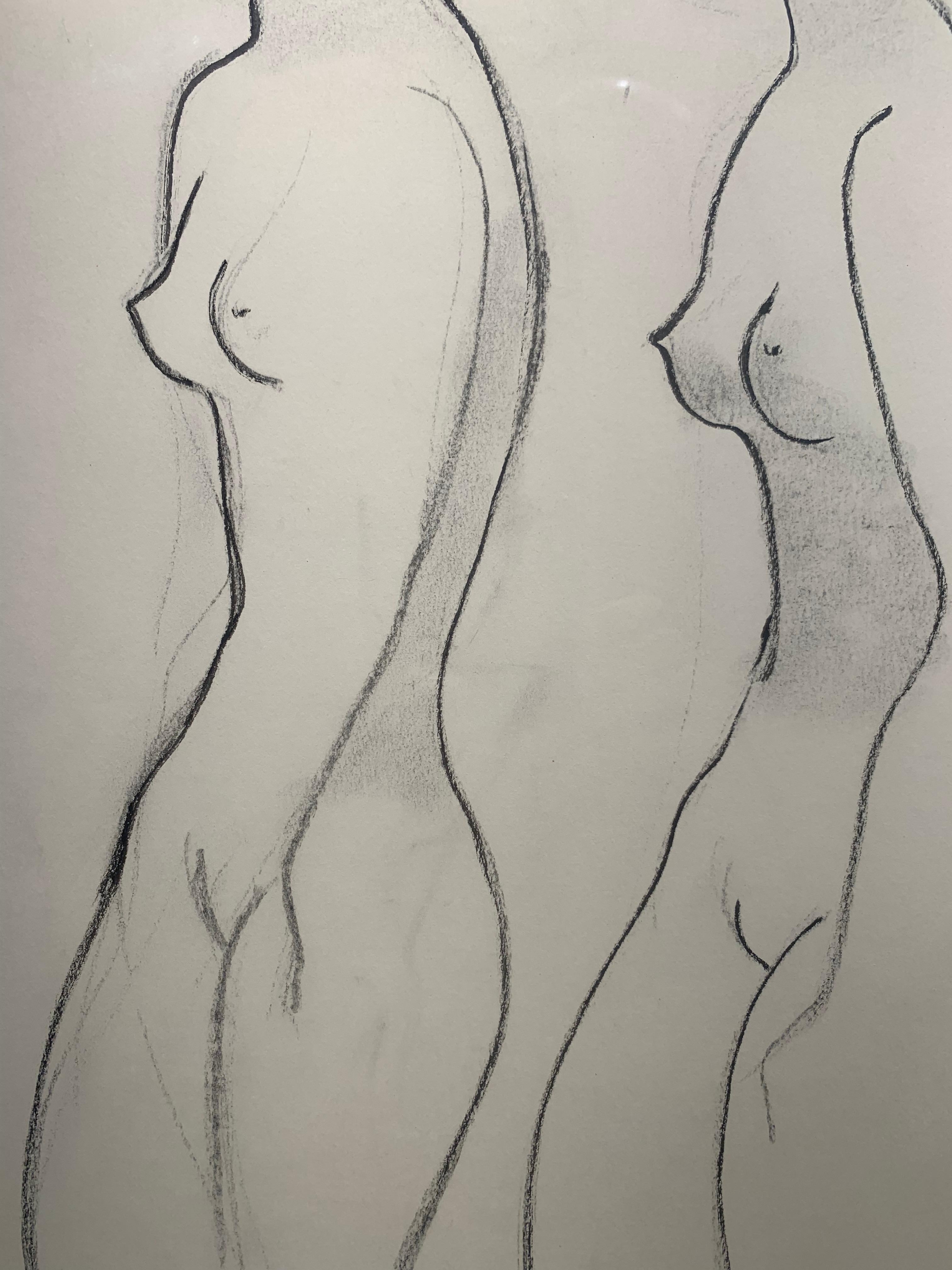 Nackte weibliche Figuren (Studie von nackten Frauen) – Art von Martin Friedman