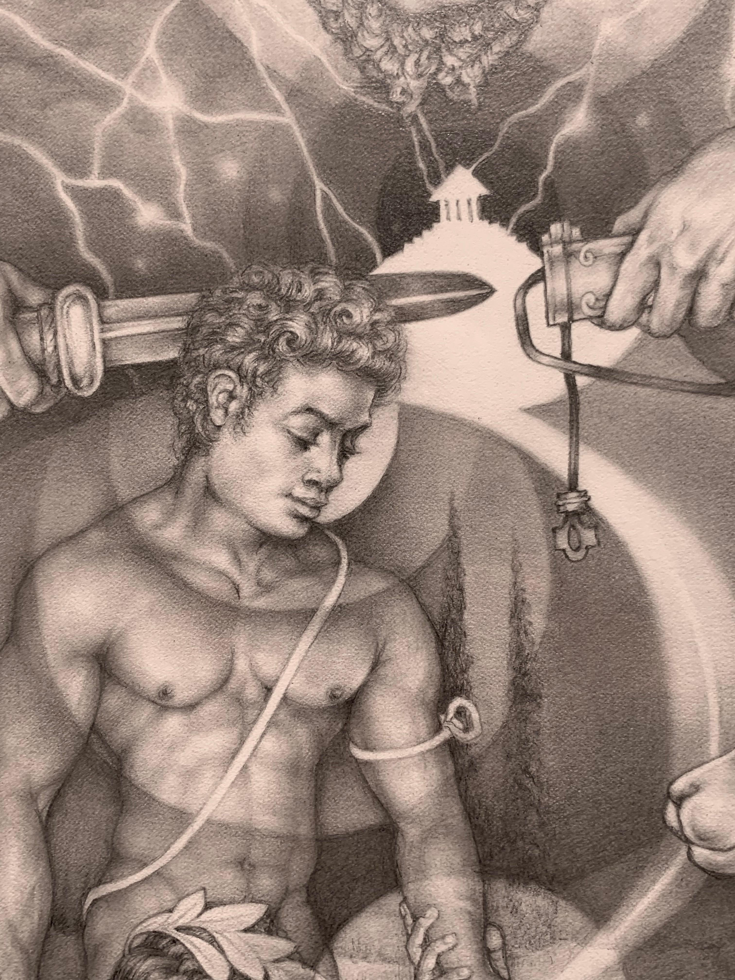 Spartan Warriors (male nude fantasy) - Realist Art by Robert Frederick Vorreyer