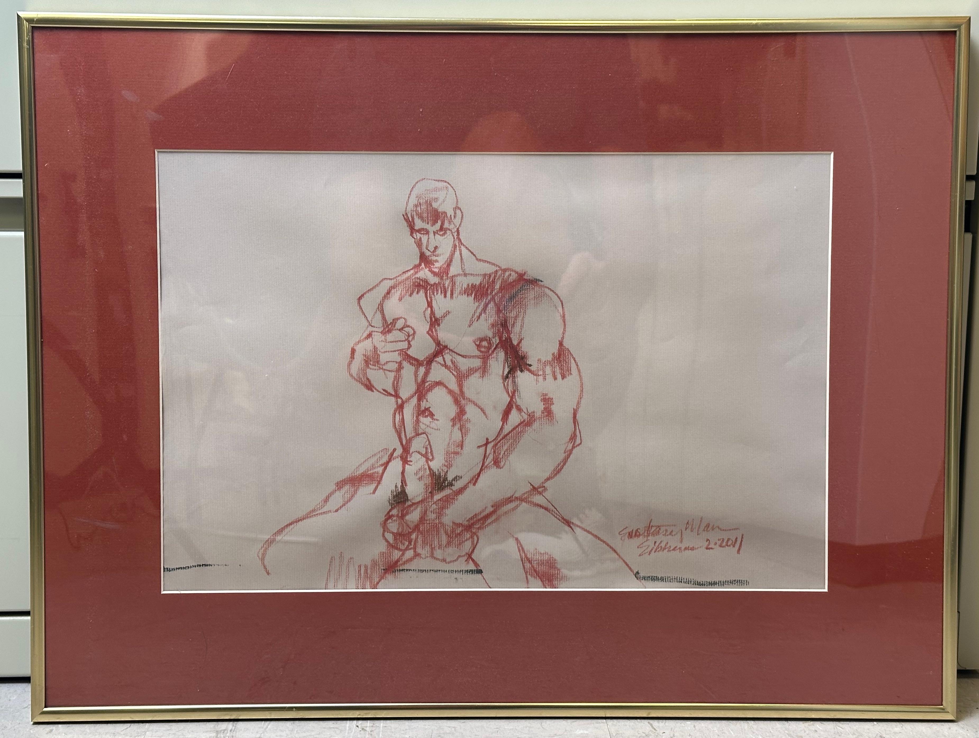 Erotic Male Nude - Art by William Sibberns