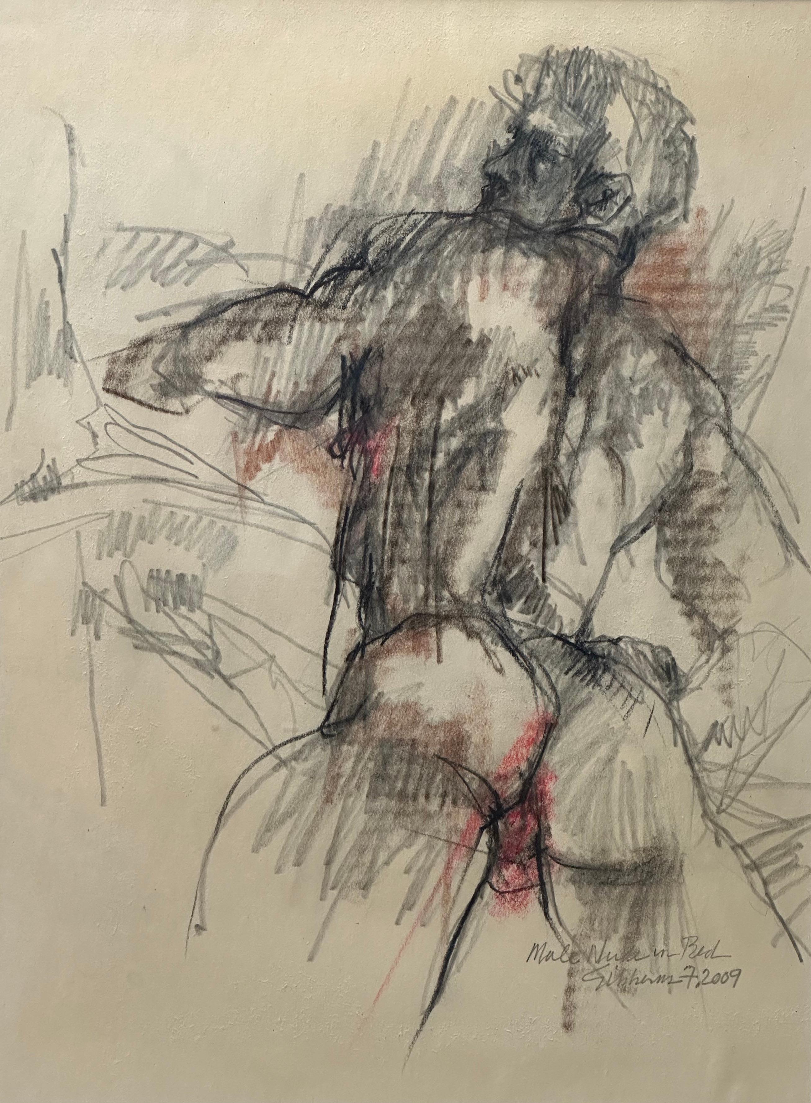 William Sibberns Figurative Art – Erotischer männlicher Akt 