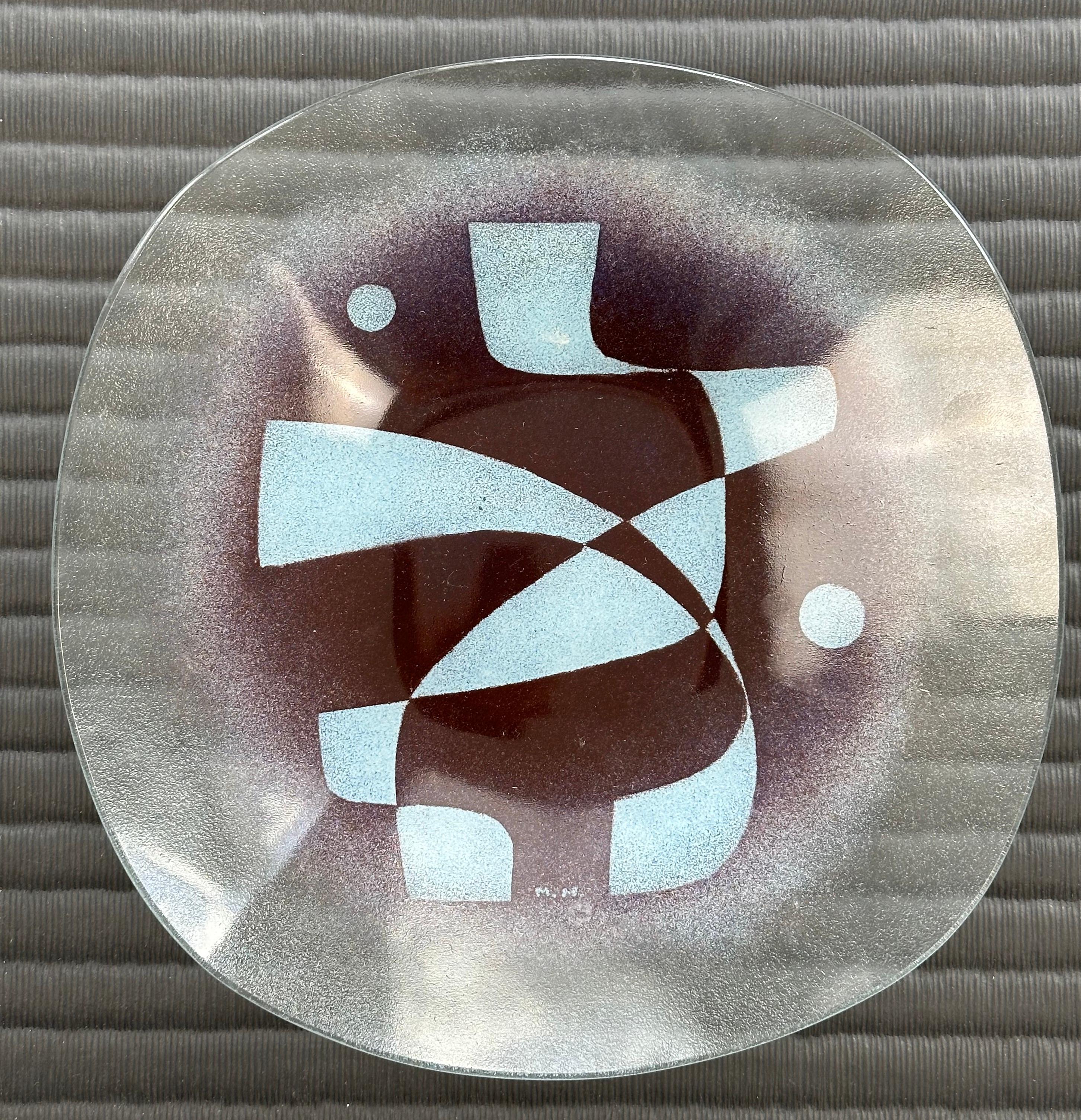 Geometric abstract glass dish  - Abstract Geometric Art by Maurice Heaton
