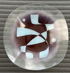 Geometrische abstrakte Glasschale
