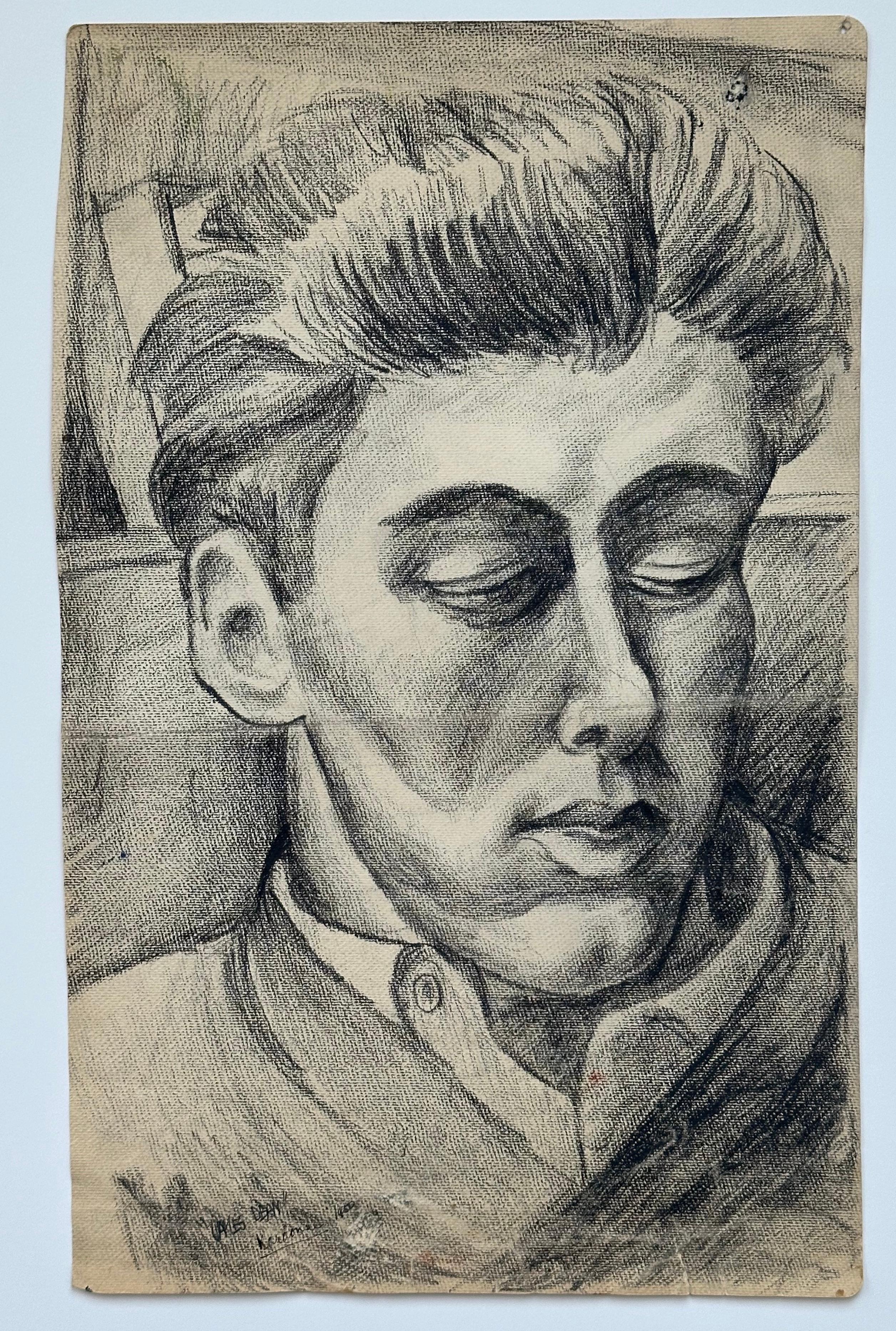 Portrait of James Dean - Art by Joseph Kardonne