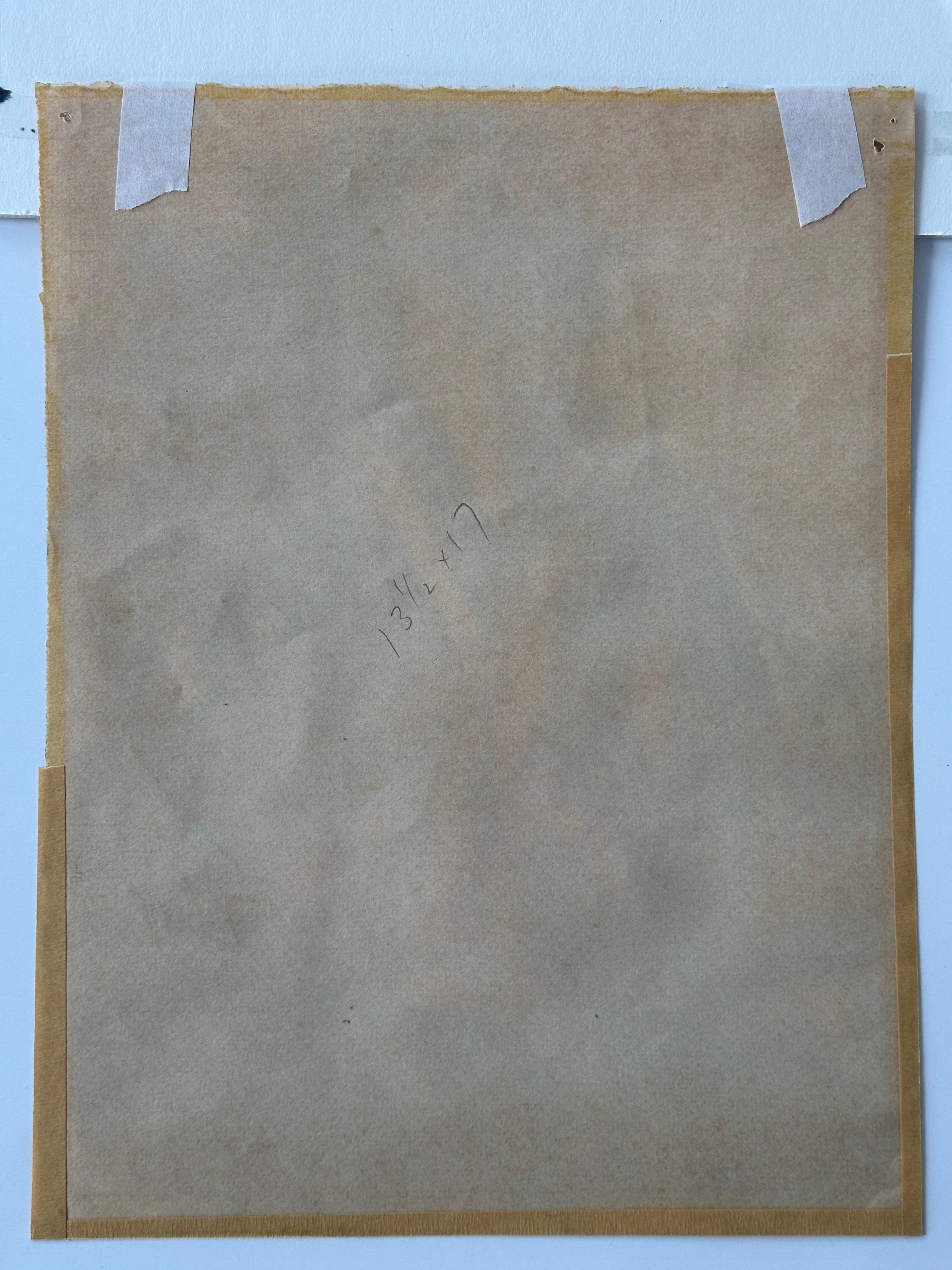 Schöne abstrakte expressionistische Figur signiert Kline. Kohle auf Papier im Format 10 x 13 Zoll. Das Blatt ist auf eine Schaumstoffplatte geklebt. Gesamtmaß 13 x 16 Zoll. 