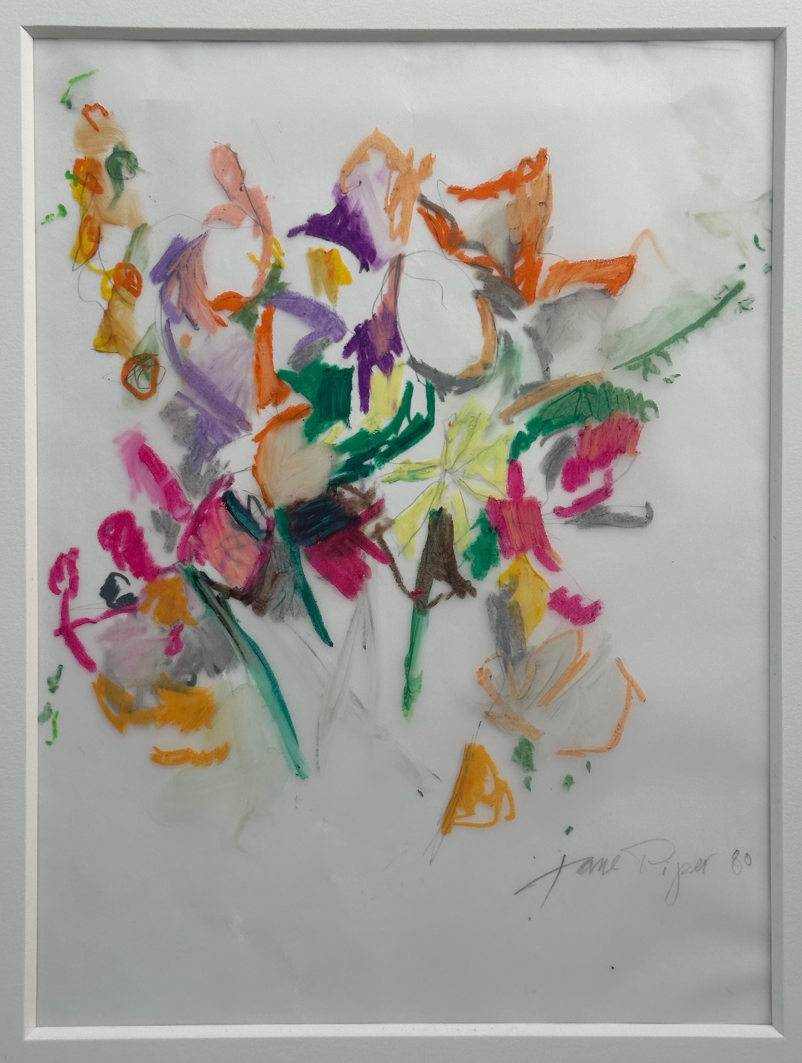 Untitled Floral Still Life - Art by Jane Piper