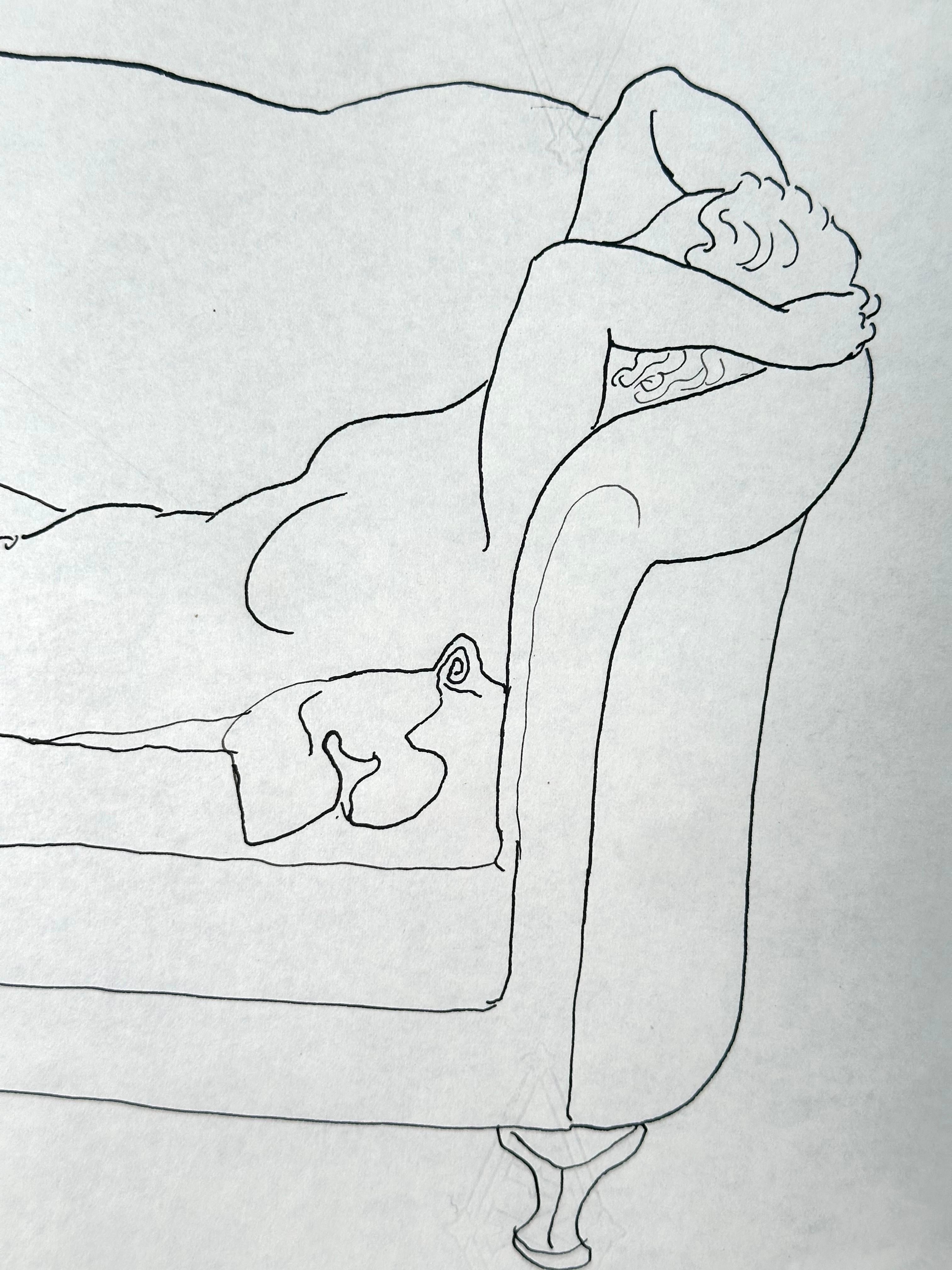Beautiful original drawing by American artist, Albert Sway (b.1913). 

Portrait of a young woman, ca. 1935.  

Ink on paper, measuring 8.5 x 11 inches. 

Signed lower right. Unframed.  

Birth place: Cincinnati, OH
Addresses: Cincinnati, OH;