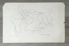 Dibujos de retratos a lápiz y acuarelas
