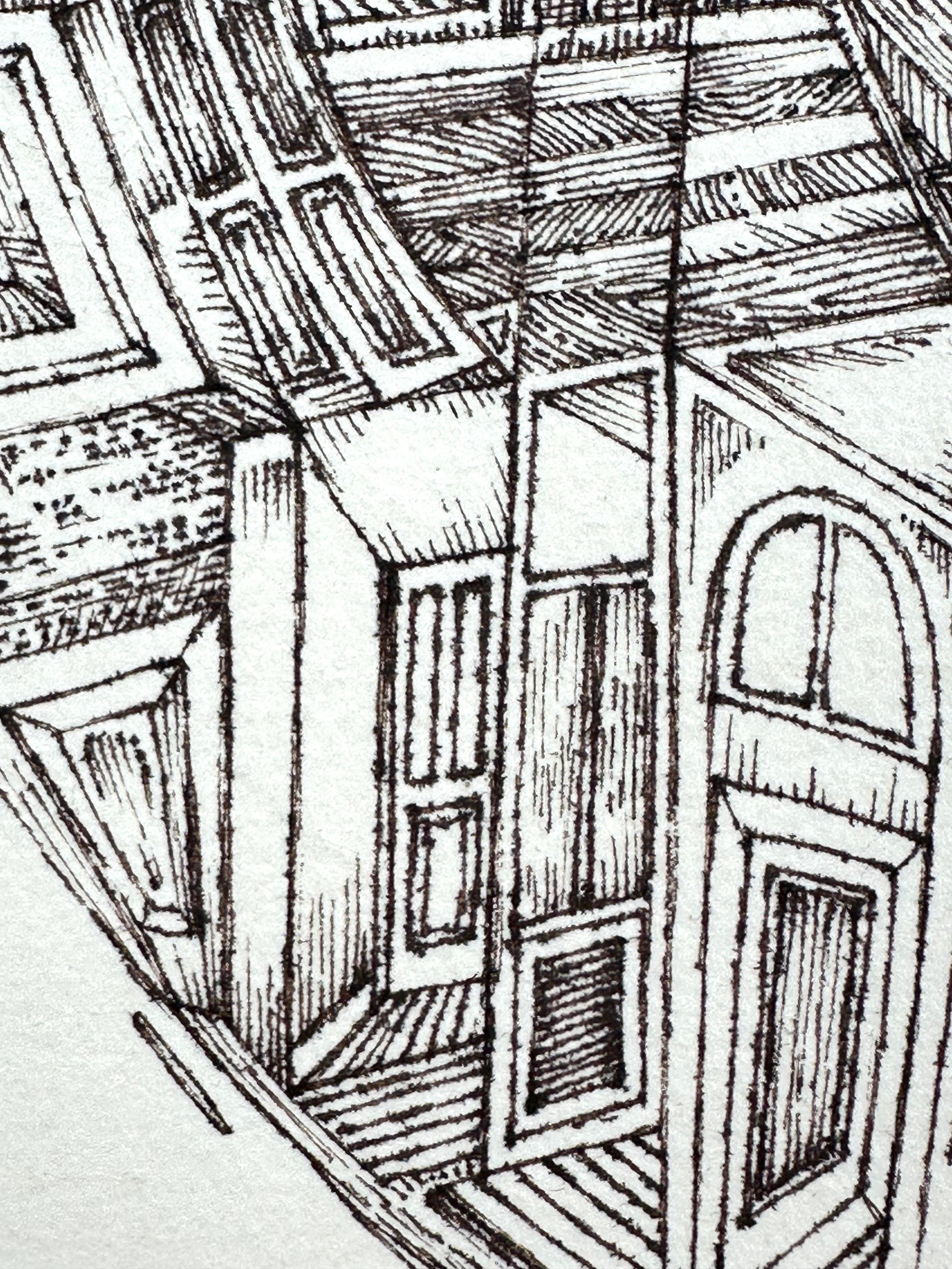 Roland Ayers (1932-2014). 

Interno, 1973.

Inchiostro su carta, diametro 7.5 pollici.

Firmato e datato.

Artista ed educatore artistico, Roland Ayers è nato il 2 luglio 1932, unico figlio di Alice e Lorenzo Ayers, ed è cresciuto nel quartiere