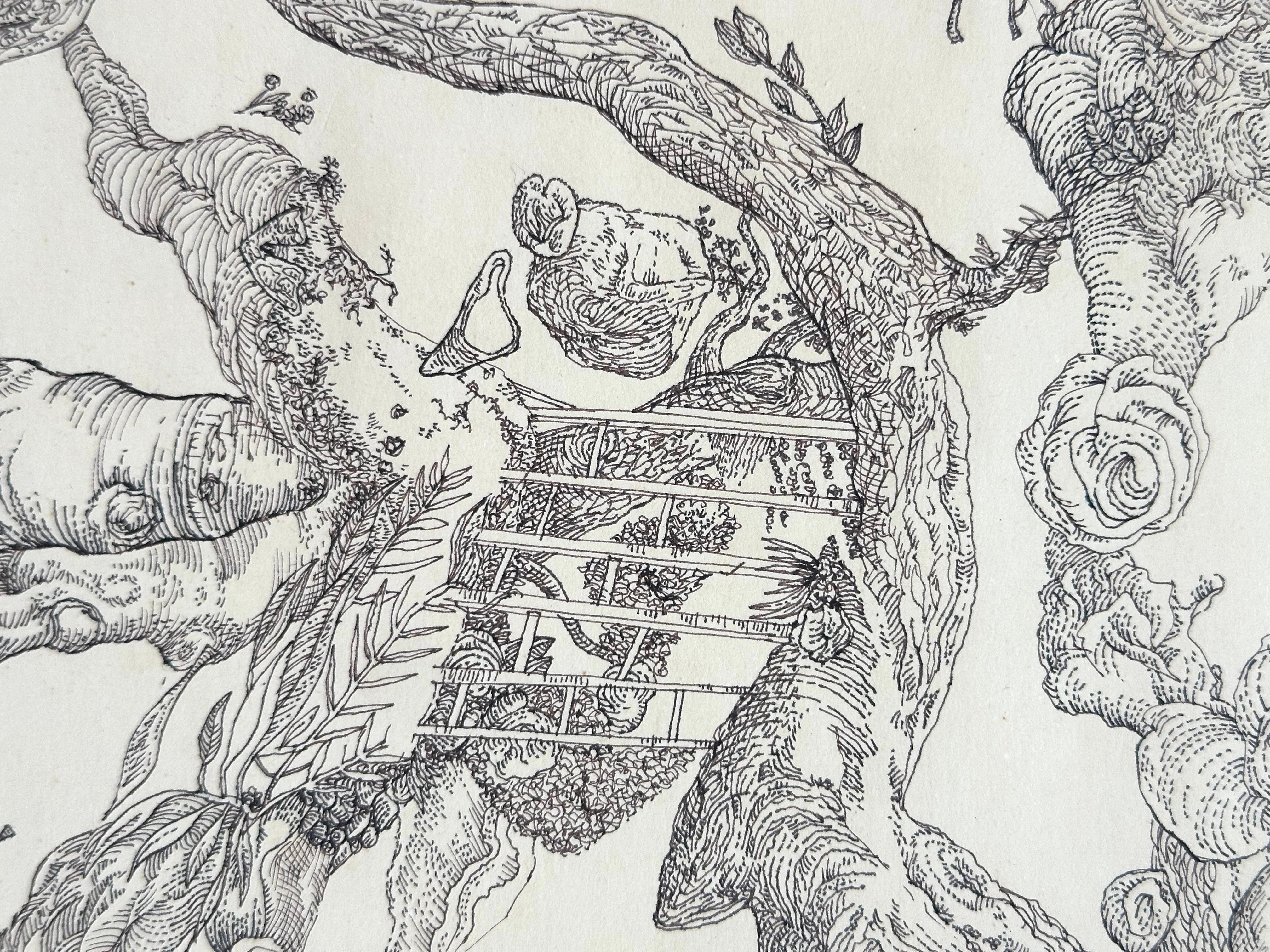 Spring (Schwarzer surrealistischer Künstler aus Philadelphia) – Art von Roland Ayers