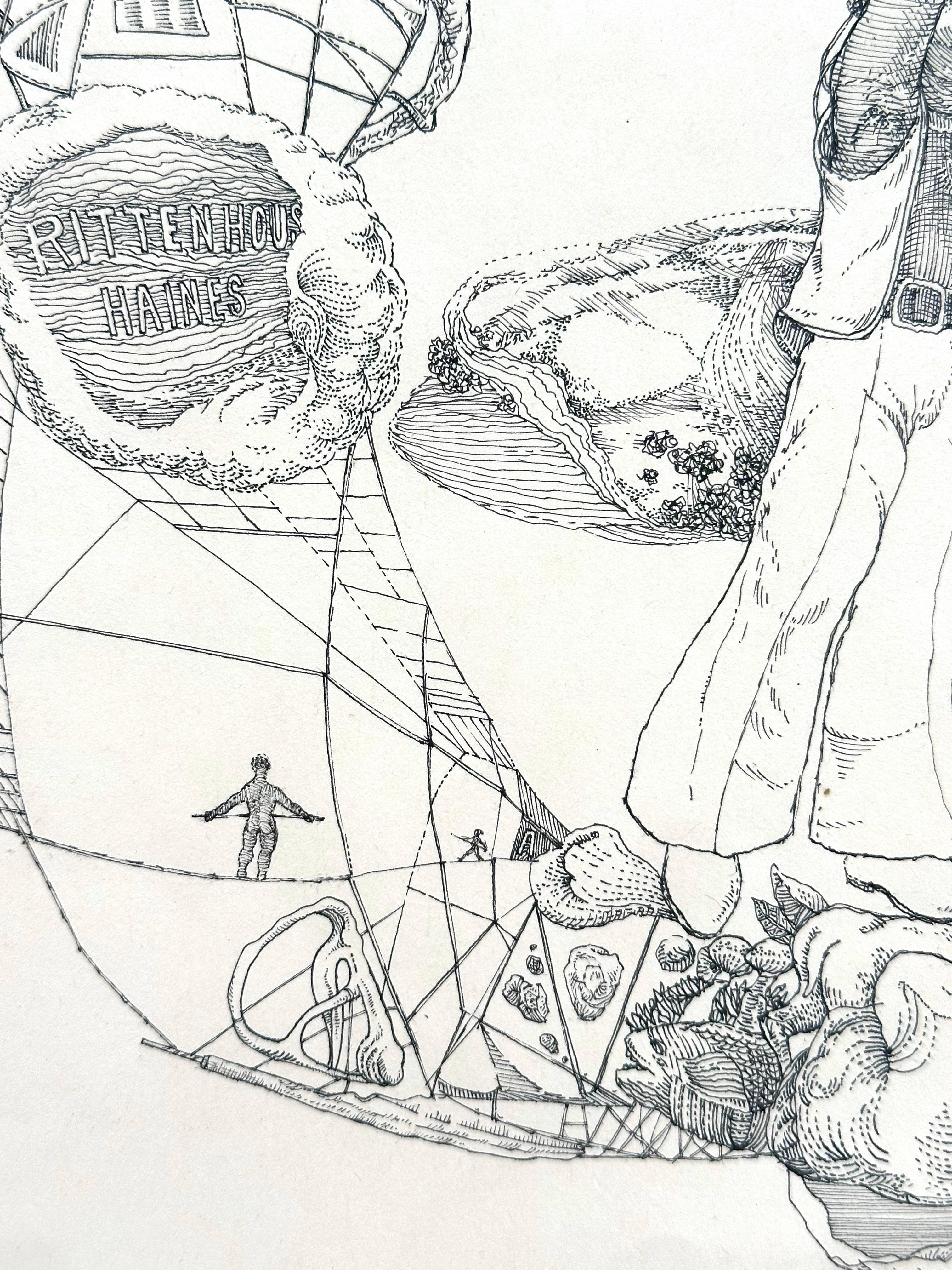 Aerial Circus Series (Ed Henderson), (schwarzer surrealistischer Künstler aus Philadelphia) (Surrealismus), Art, von Roland Ayers