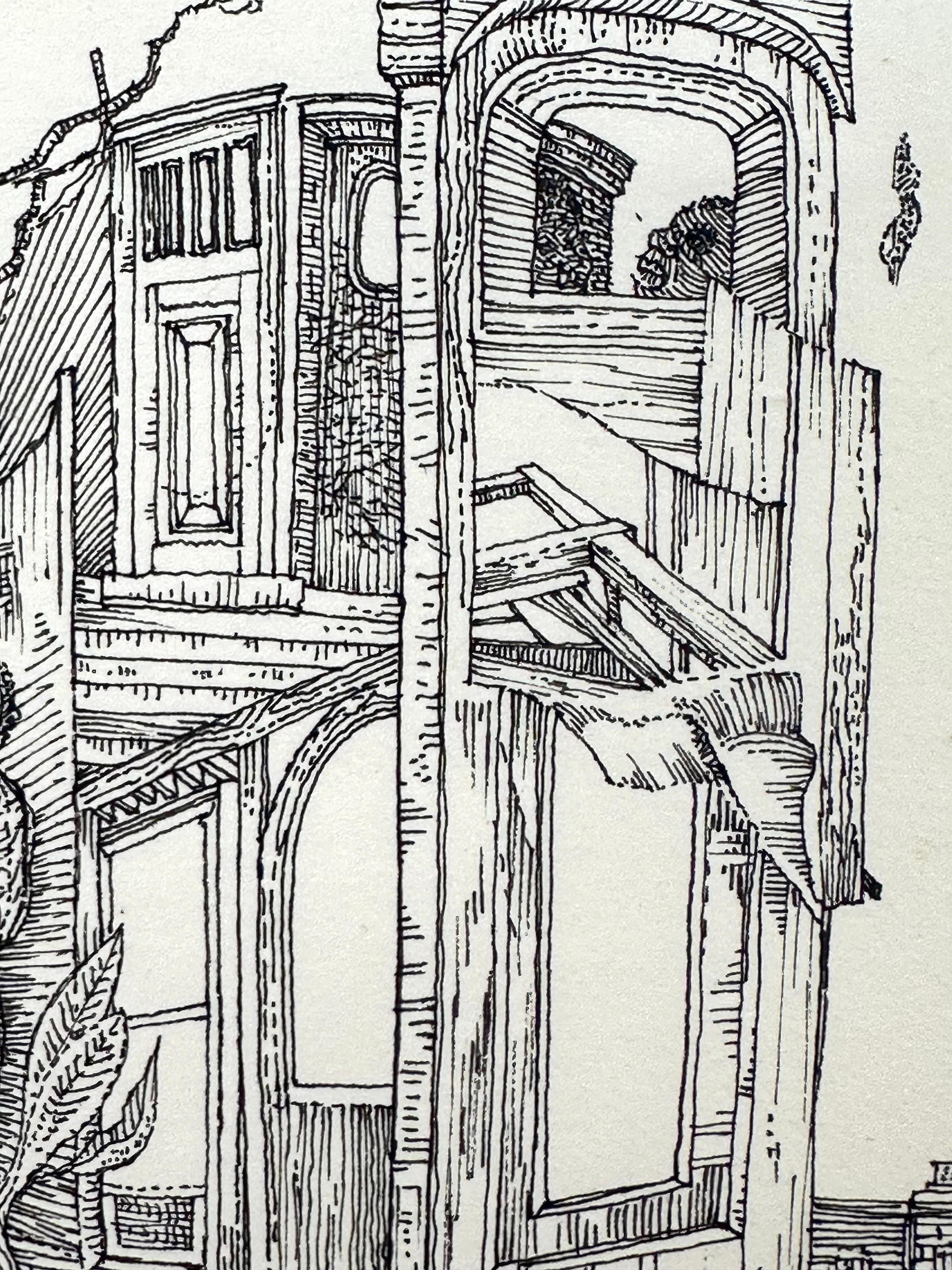Le retour à la maison  (Artiste surréaliste noir de Philadelphie) en vente 1