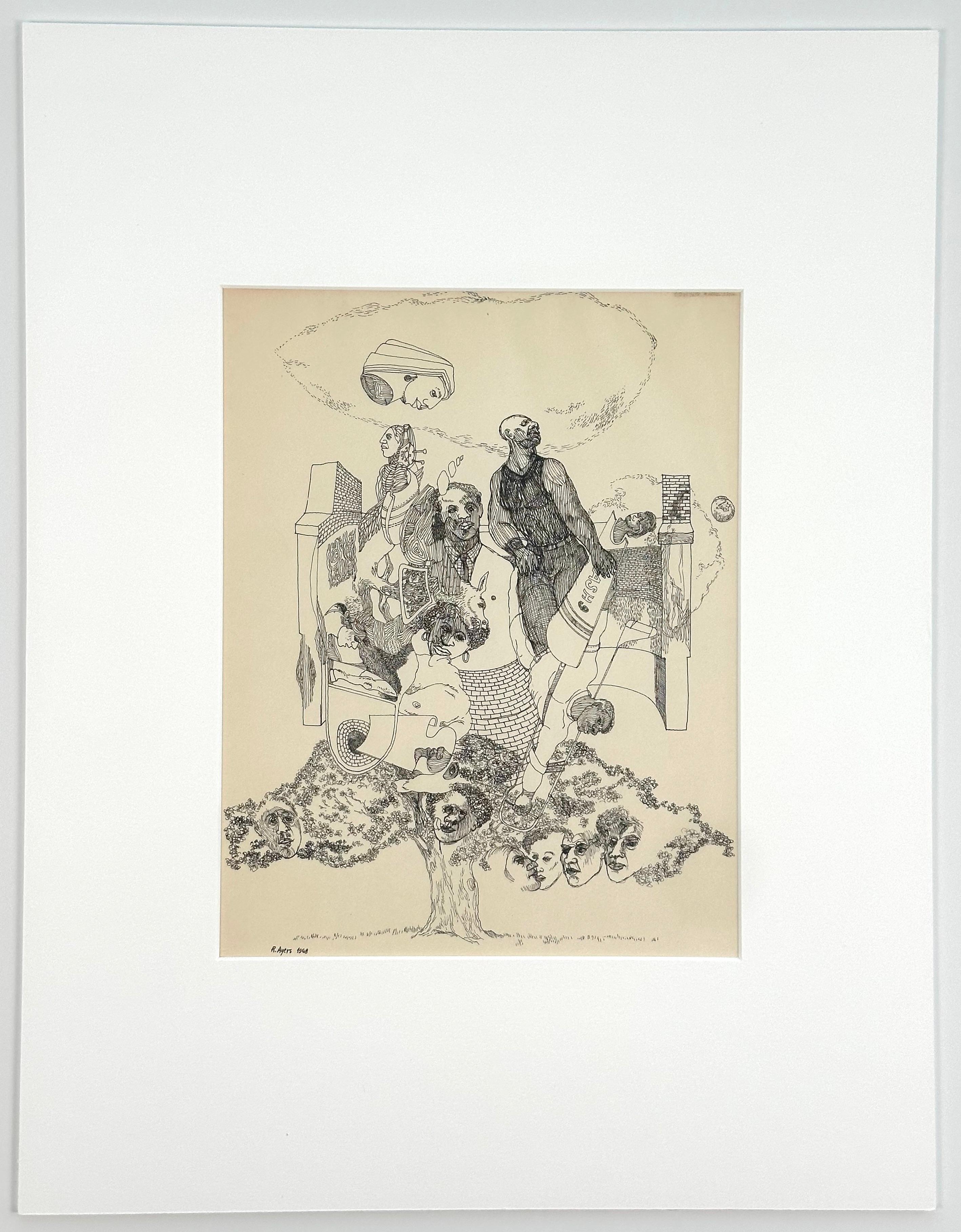 Family Tree (artista surrealista nero di Philadelphia) - Art di Roland Ayers