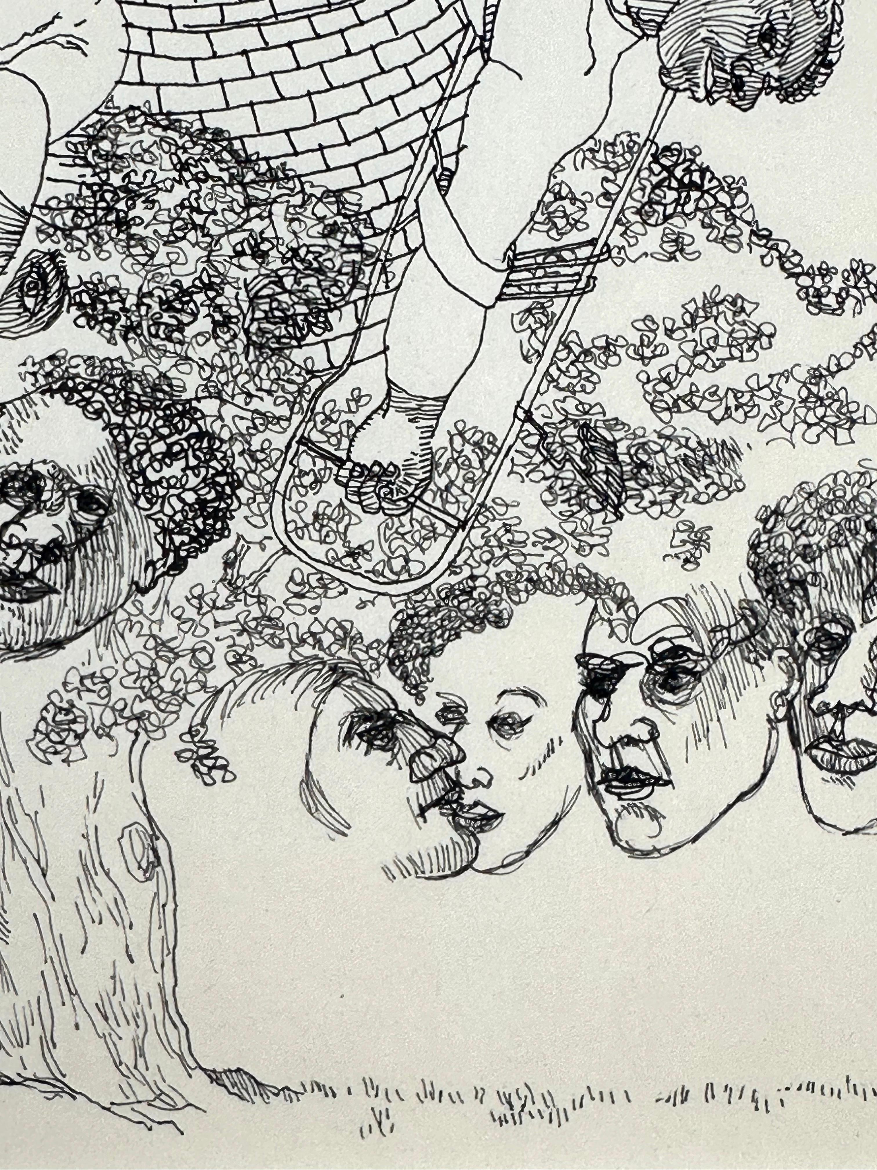 Roland Ayers (1932-2014). 

Albero della famiglia, 1968

Inchiostro su carta.

10,5 × 8 pollici; 14 × 18 pollici in una stuoia priva di acidi.

Firmato e datato.


Artista ed educatore artistico, Roland Ayers è nato il 2 luglio 1932, unico figlio di