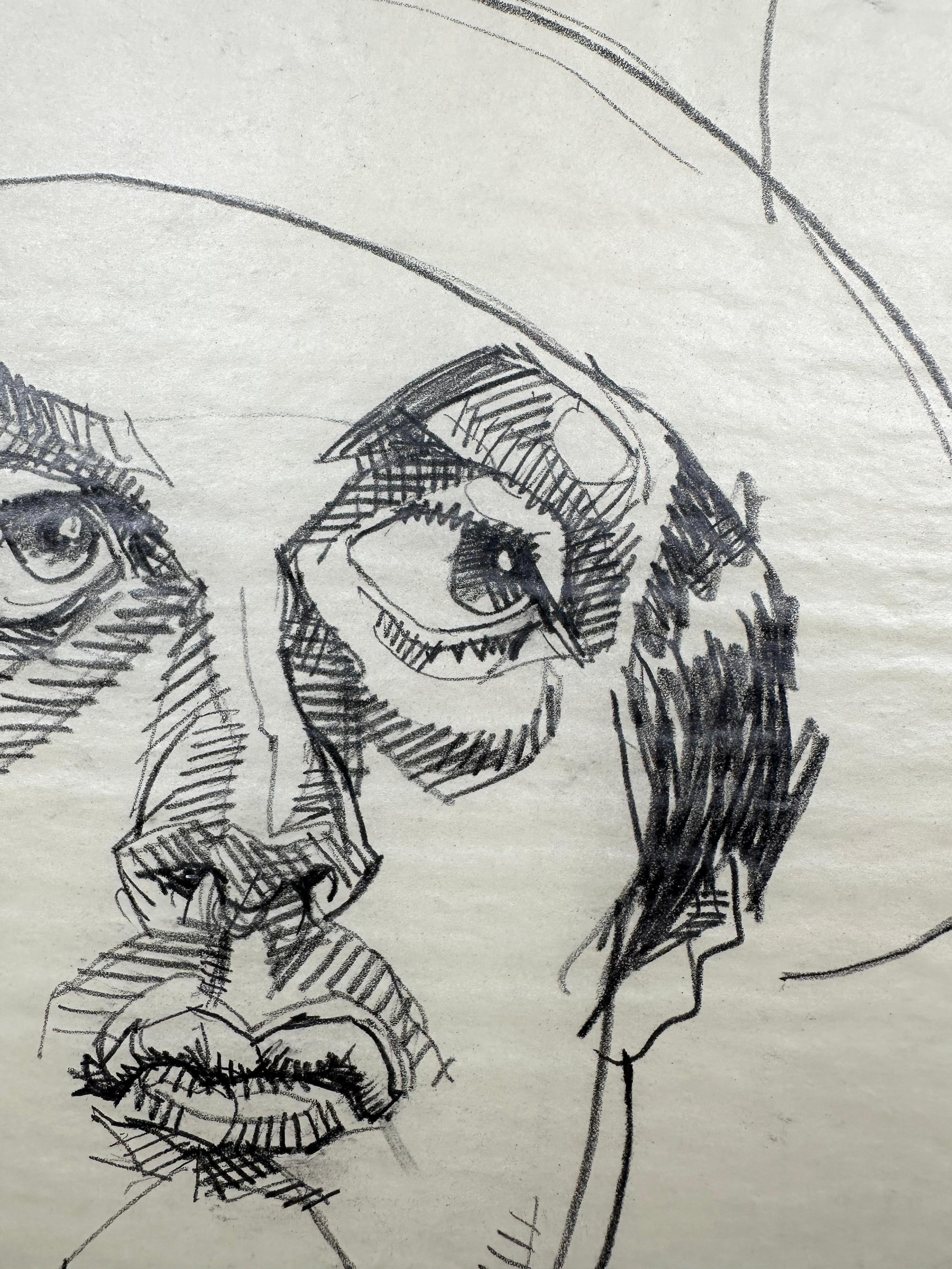 Sylvester Stallone como Rocky Revista Ilustración retrato Dibujo - Art de Gerry Gersten