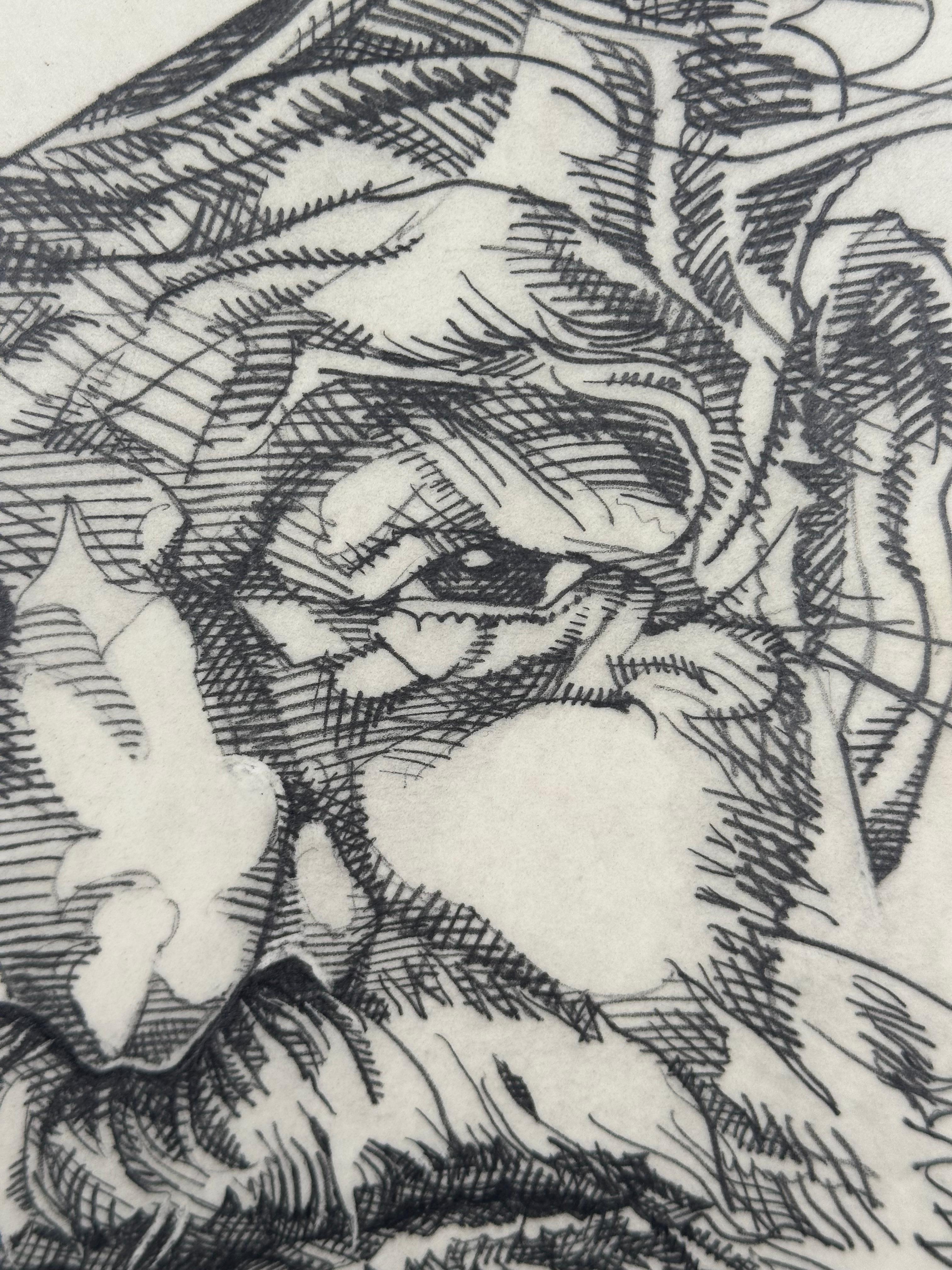 Ernest Hemingway Magazine Illustration portrait Drawing - Art by Gerry Gersten