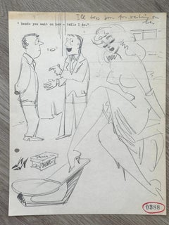 Vintage Humorous Gentleman's Magazine cartoon Shoe Salesmen
