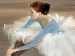 Ballerina (Ballet Dancer pastel Girl Portrait drawing)