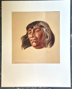 Yuma (Vanished Dreams), Native American 1939 Indian Portrait Drawing