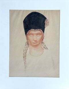 Lowich Girl (Lowicz) Art Deco Polish Artist Traditional Attire Series Poland