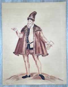 Traditionelle historische polnische Herrenkleidung aus dem 16. Jahrhundert