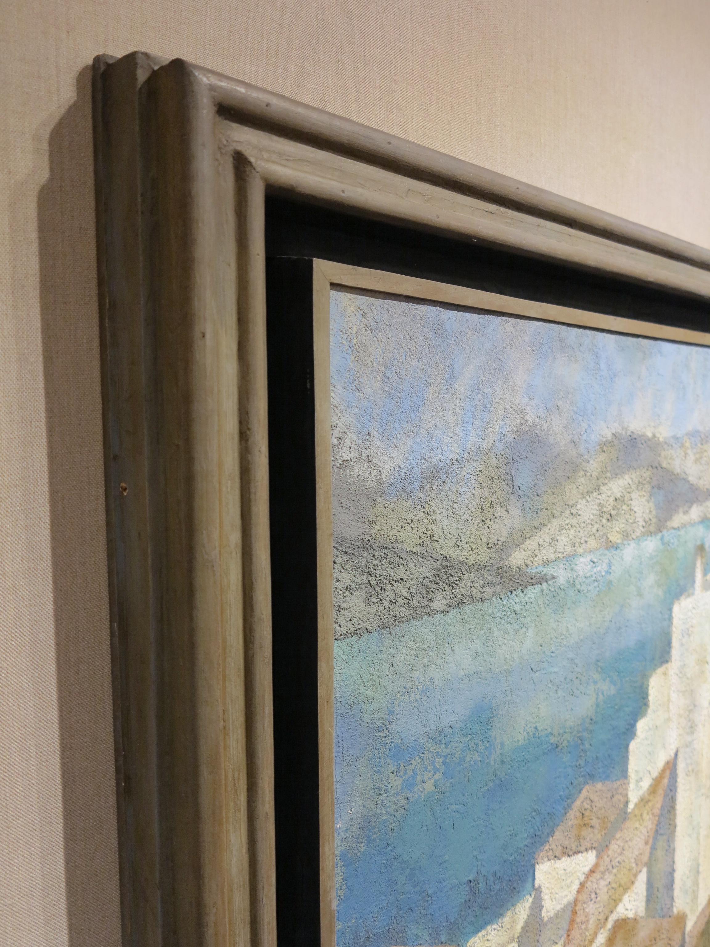 Enrique Climent (1897-1980). A.I.C., c.1960. Huile et sable sur toile, 35 x 46 pouces ; 44.5 x 55.5 pouces (cadre). Signé en bas à gauche. Excellent état, sans dommage ni conservation. Lebel de l'Instituo National de Bellas Artes apposé au verso.