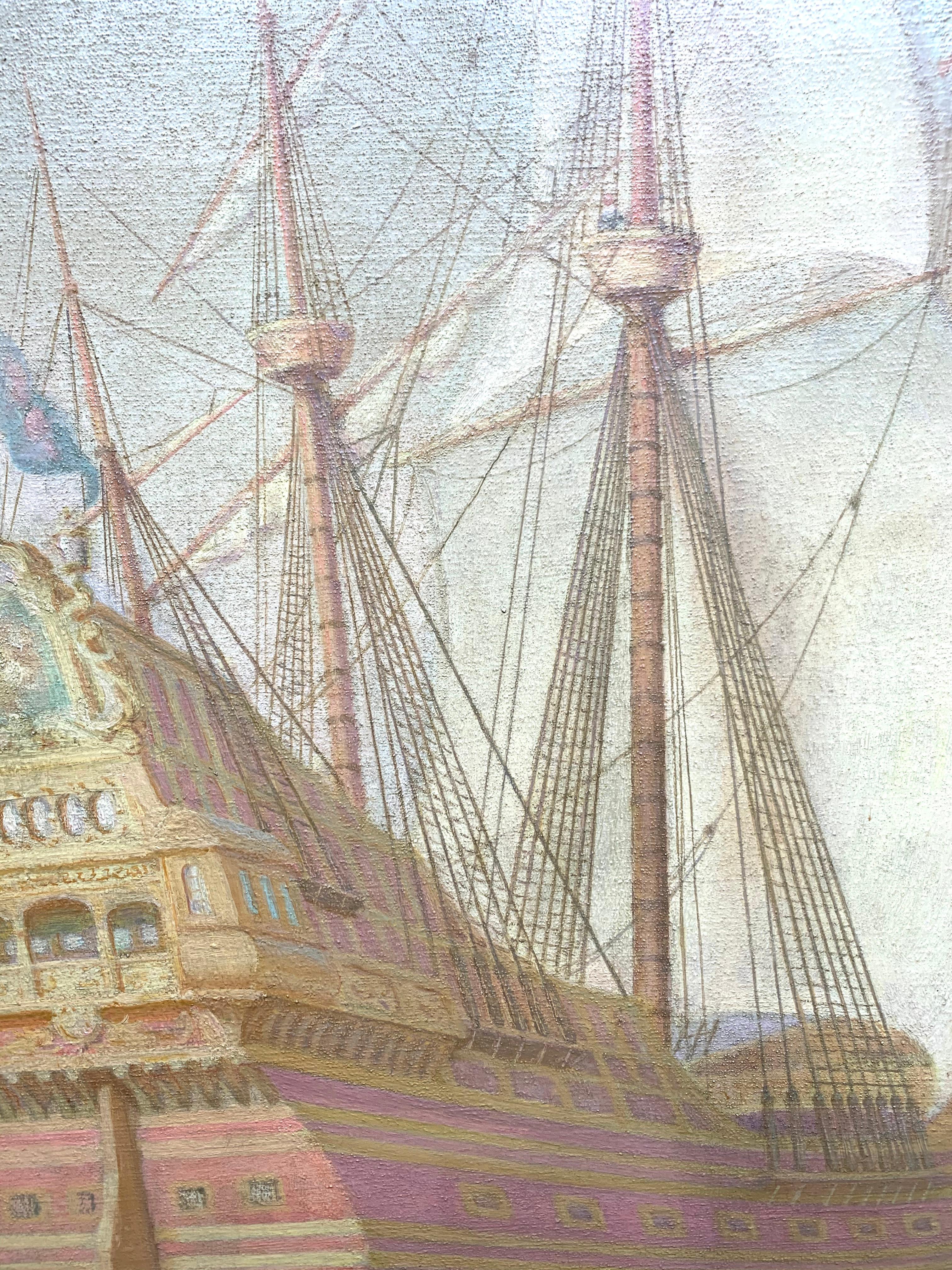 Spanish Galleon  (nautical seascape ship painting) 1