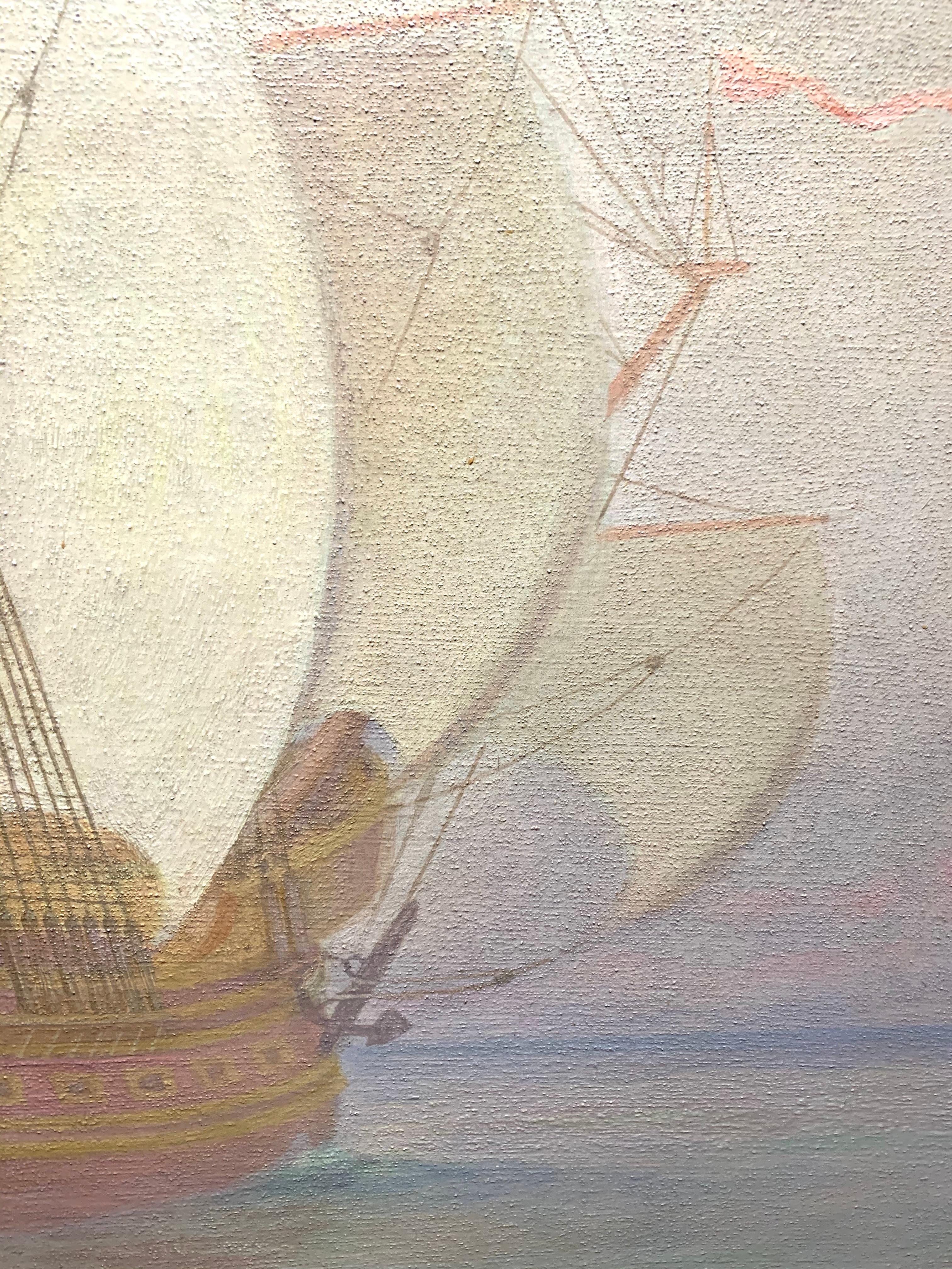 Spanish Galleon  (nautical seascape ship painting) 3
