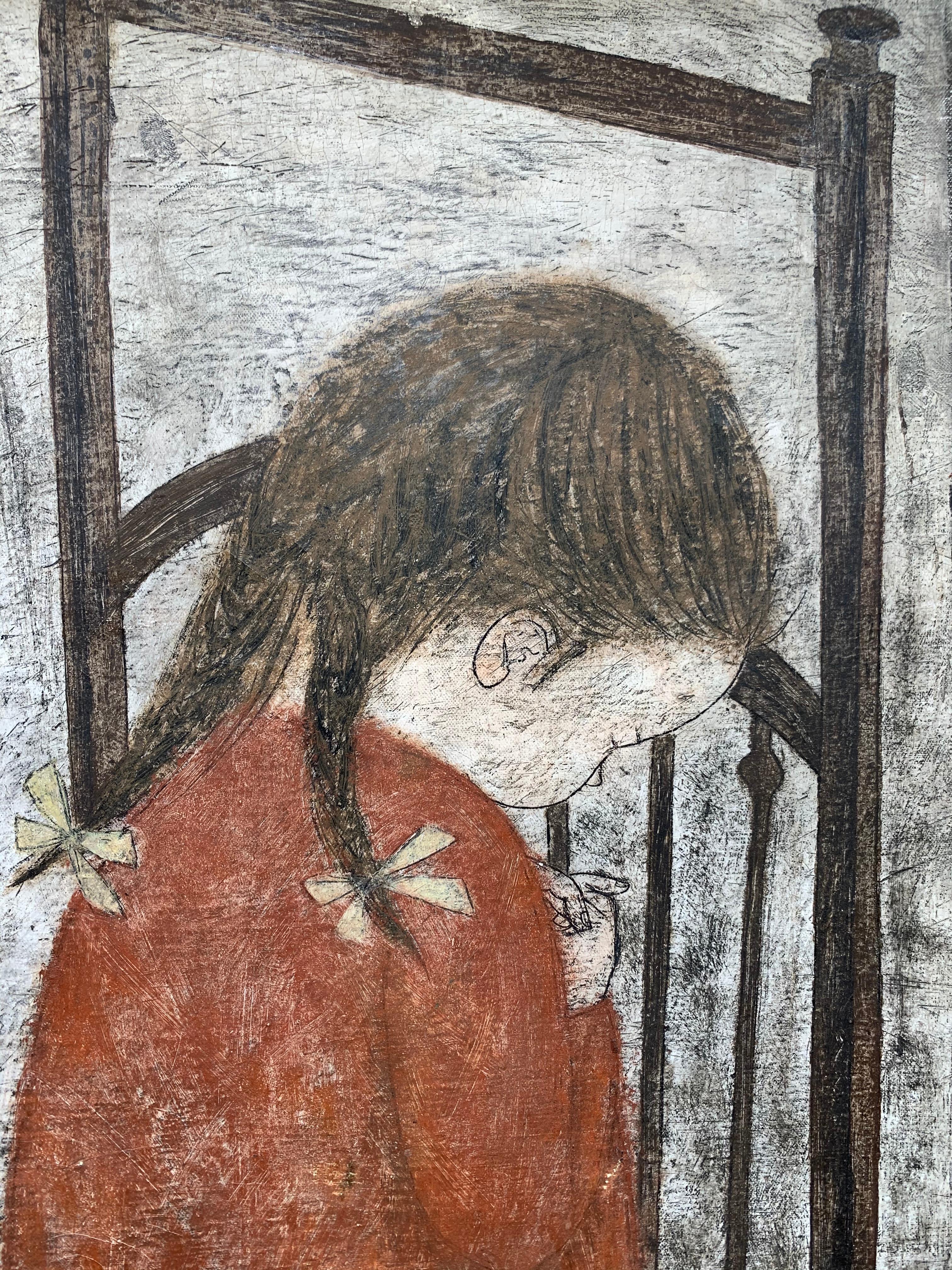 Reverent Girl (Japanese Girl Praying) - Painting by Fumiko Matsuda
