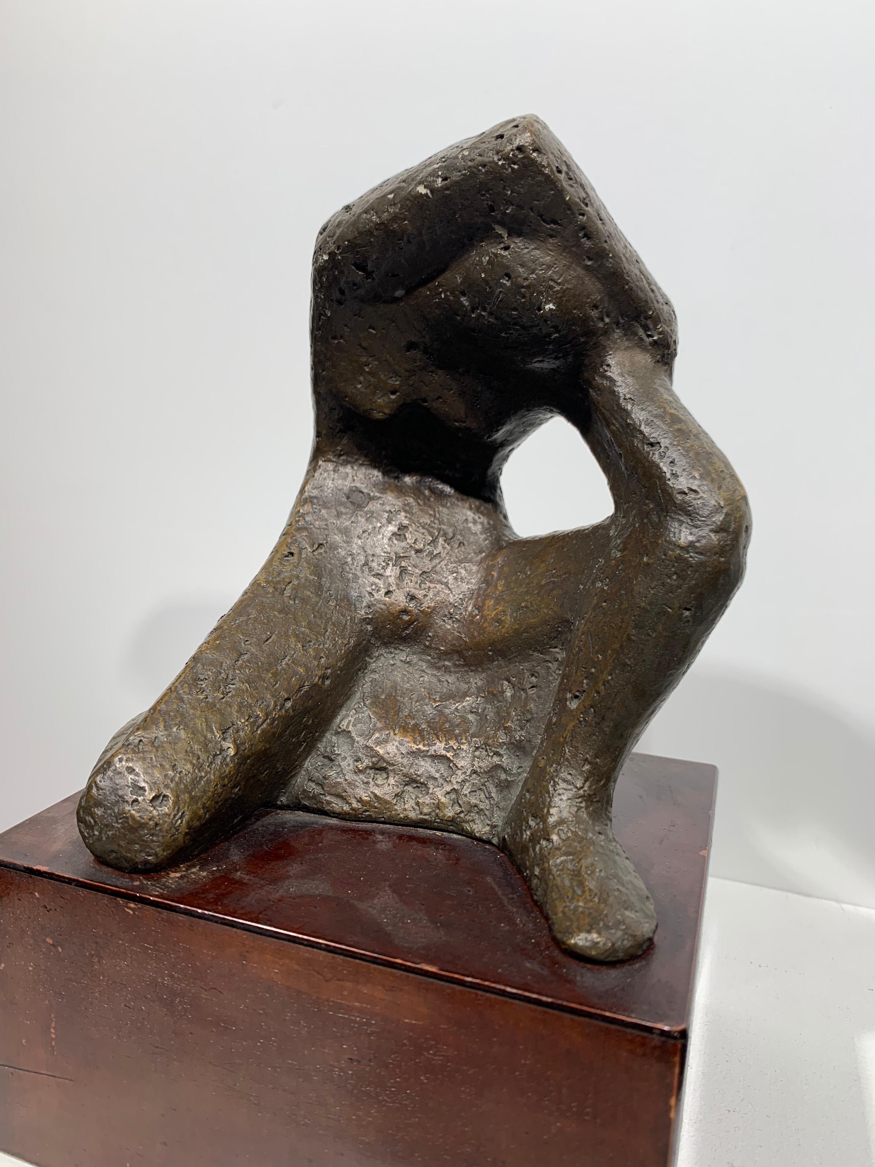 Female Figure (abstract woman bronze sculpture) - Sculpture by Nancy Dryfoos