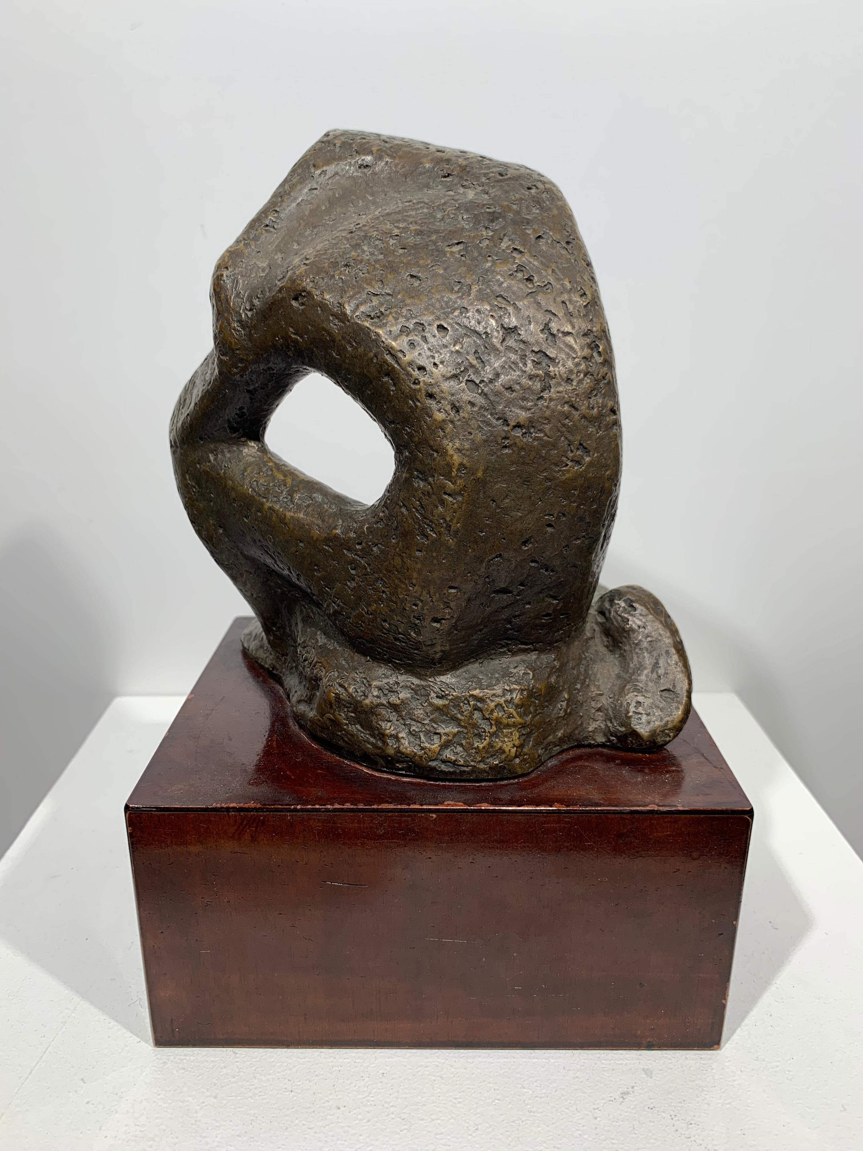 Female Figure (abstract woman bronze sculpture) - Abstract Sculpture by Nancy Dryfoos