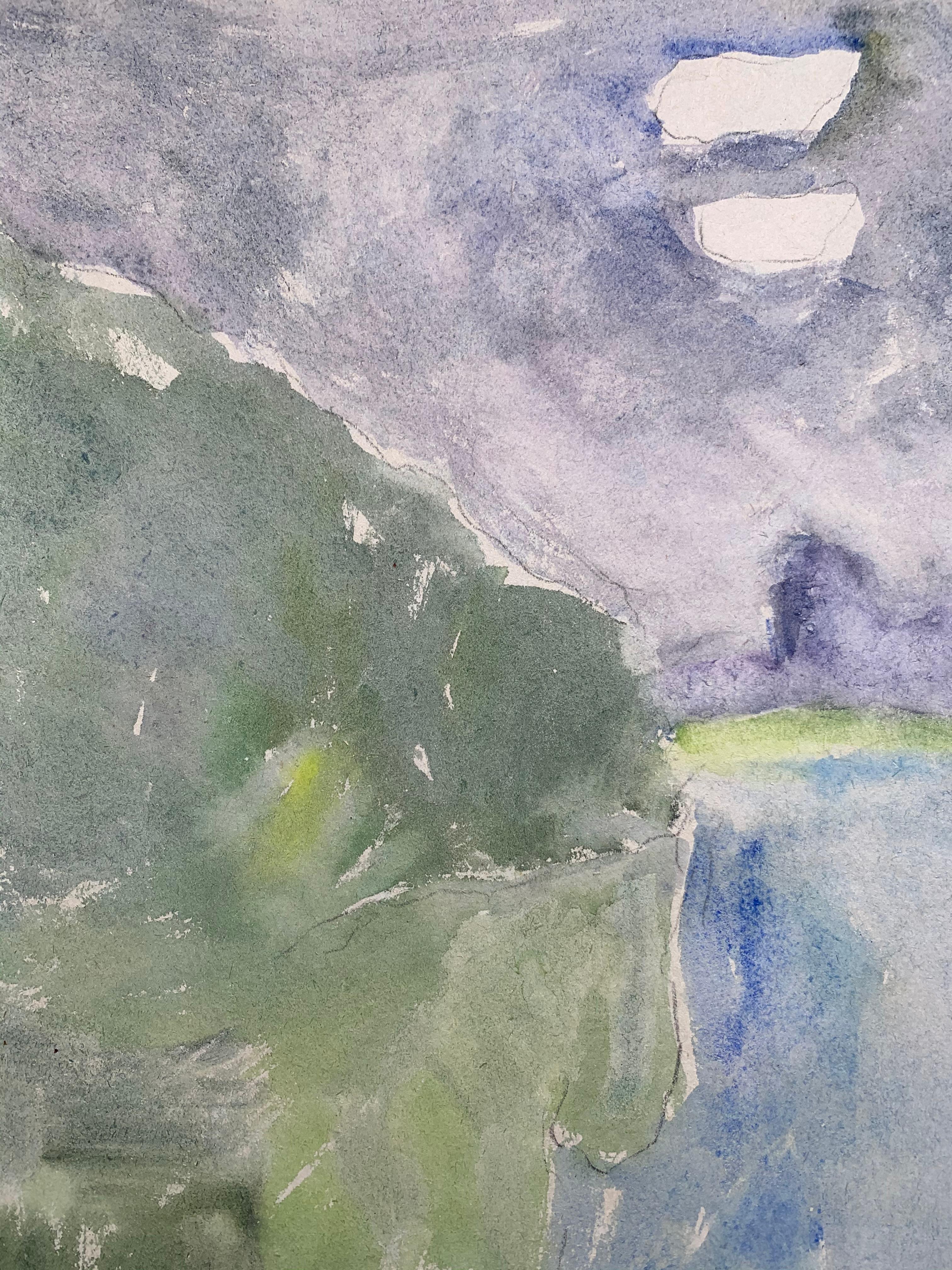 Paesaggio russo (pittura astratta) - Painting Astratto di Yuri Larin 