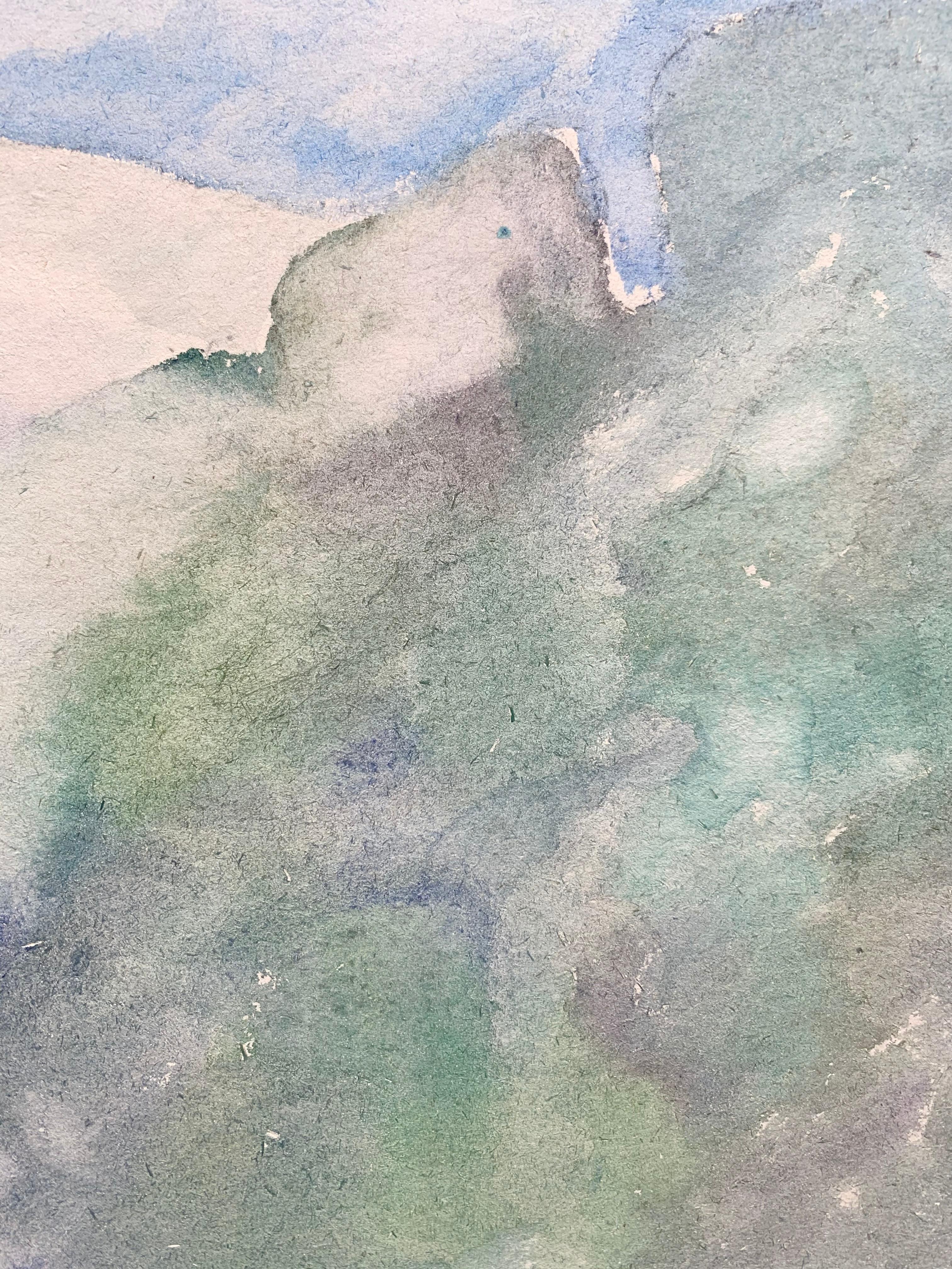 Paesaggio russo (pittura astratta) - Painting Astratto di Yuri Larin 