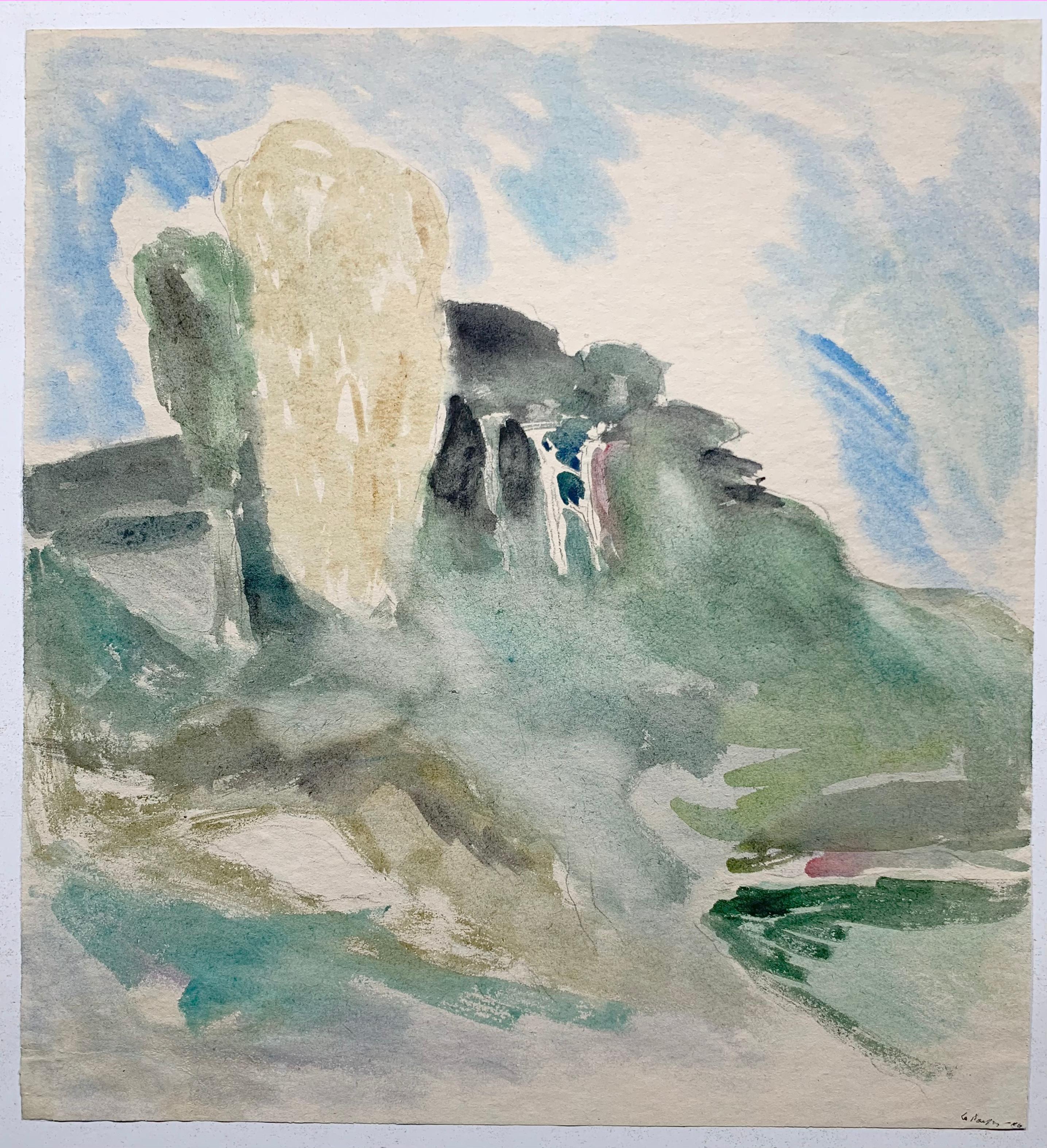 Landscape Painting di Yuri Larin  - Paesaggio russo (pittura astratta)