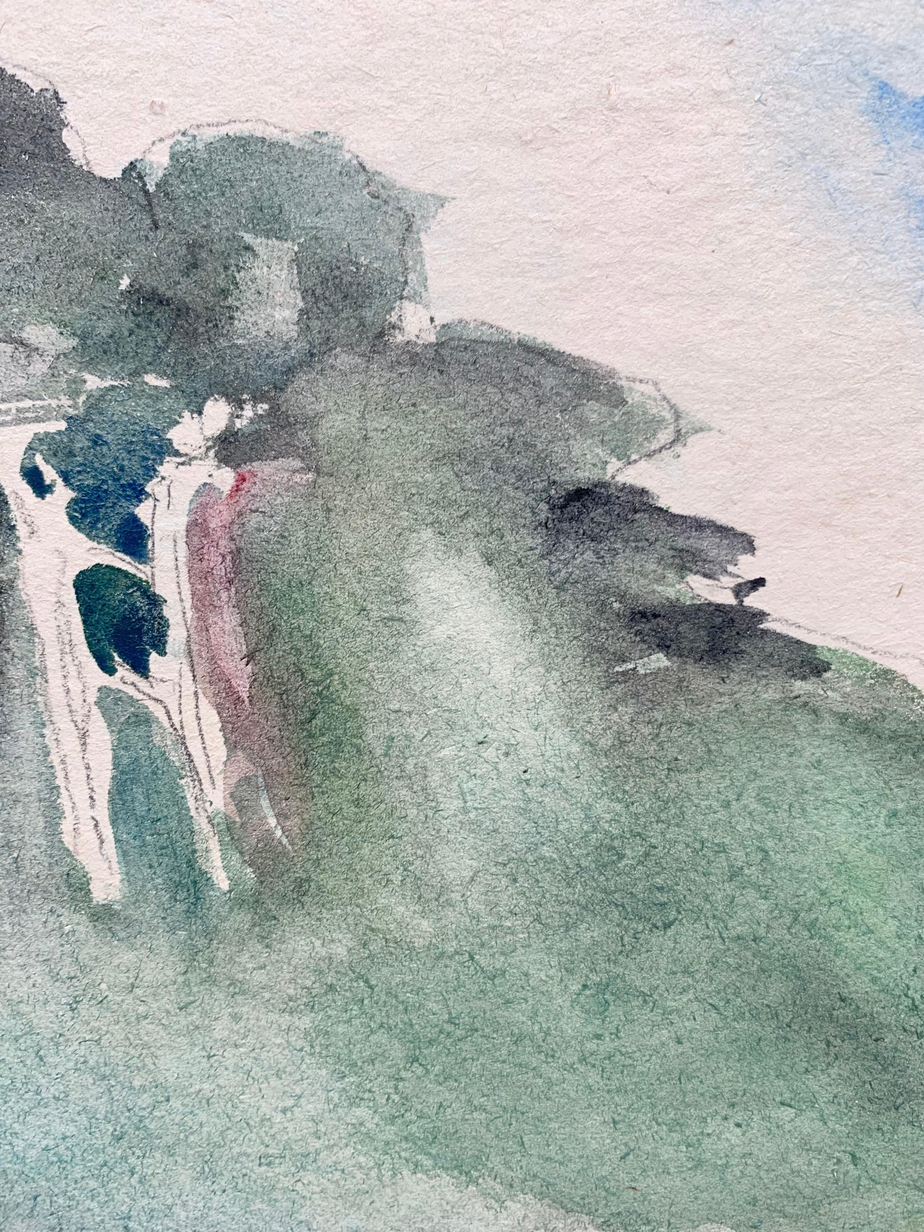 Paesaggio russo (pittura astratta) - Painting Astratto di Yuri Larin 