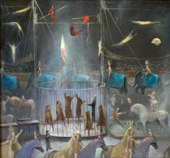 Vintage Circus (Big Top Tiger Cage Painting)