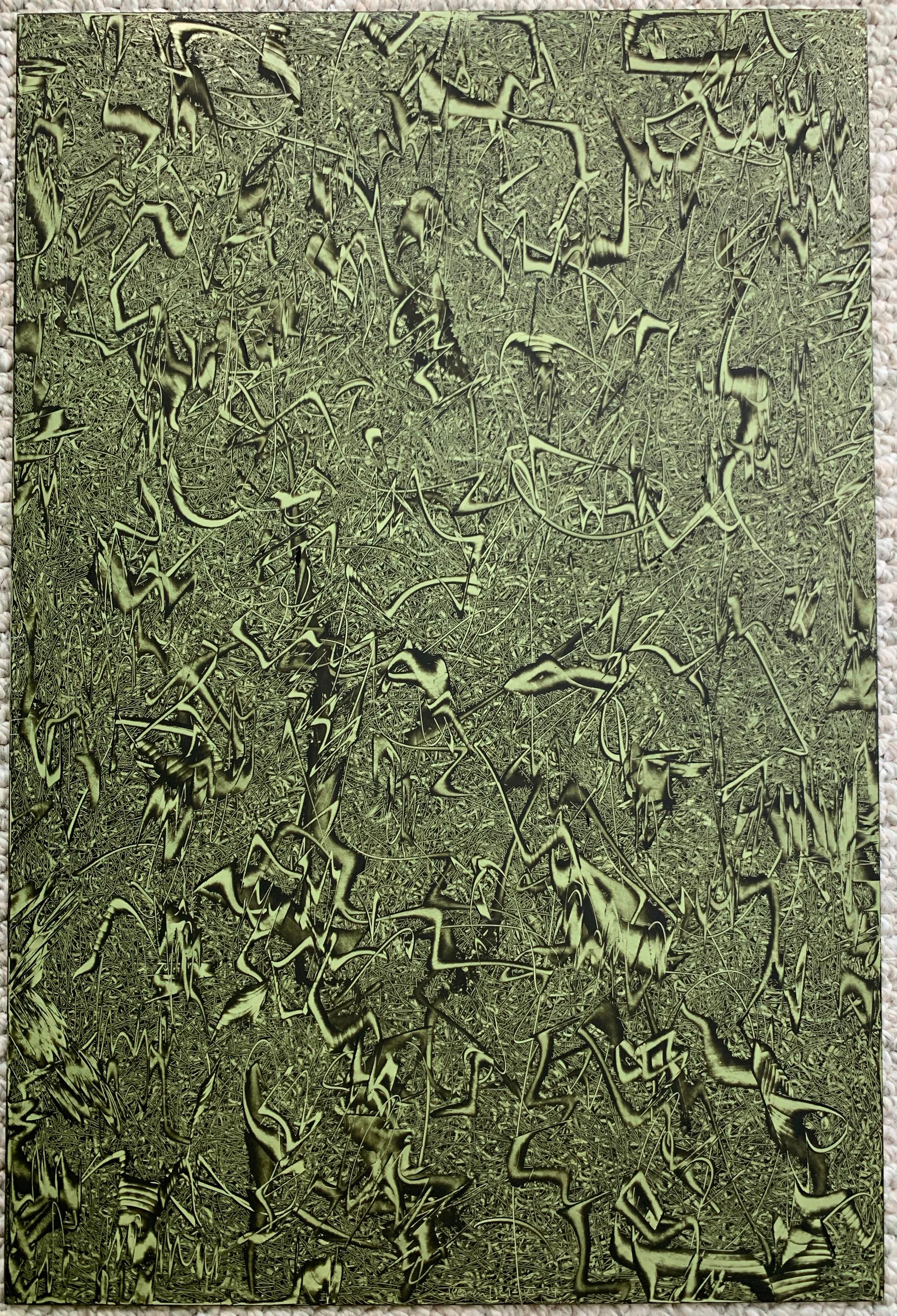 Edward Renouf Abstract Painting – Abstraktes expressionistisches Gemälde ohne Titel (ER41)
