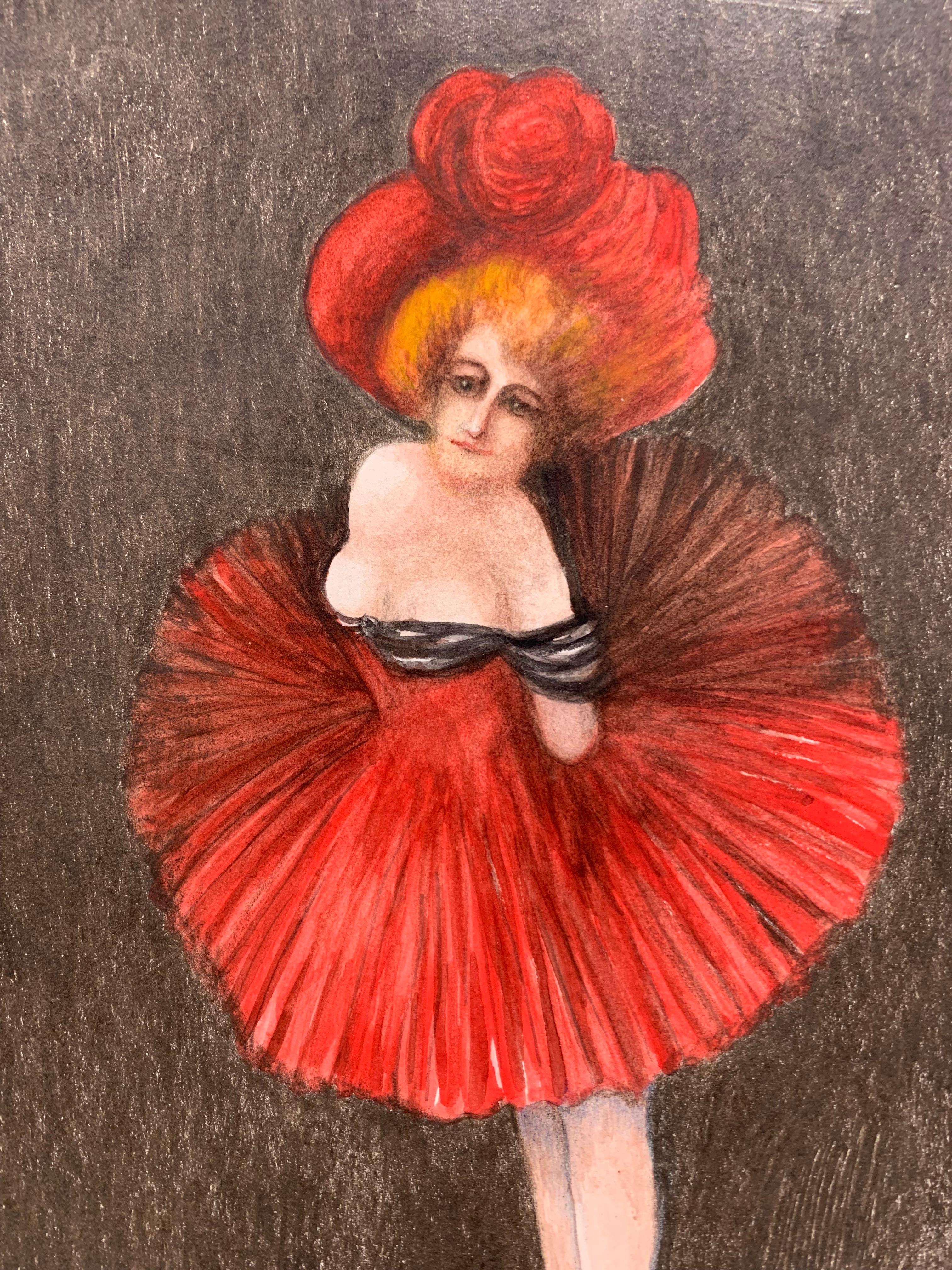 Showgirl (Découpe d'une jeune fille du Chorus) - Art de Elmer Pirson