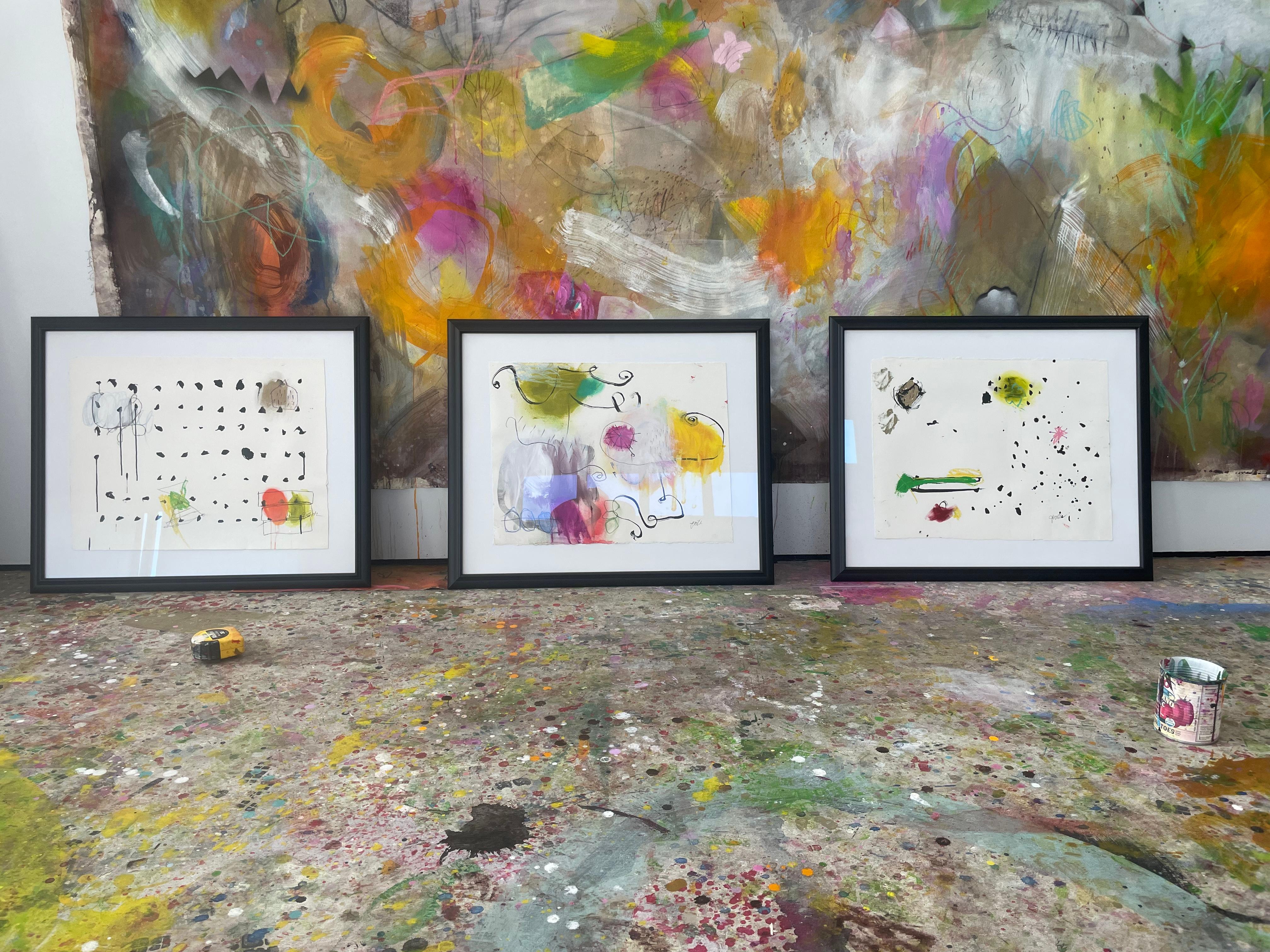Dessin abstrait de l'artiste Jane Booth « Rhythm and Form - Oehlen » en vente 2