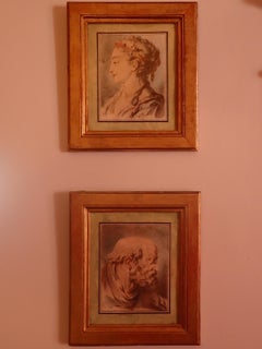Pair Of 19th Century Trois Crayons Portraits