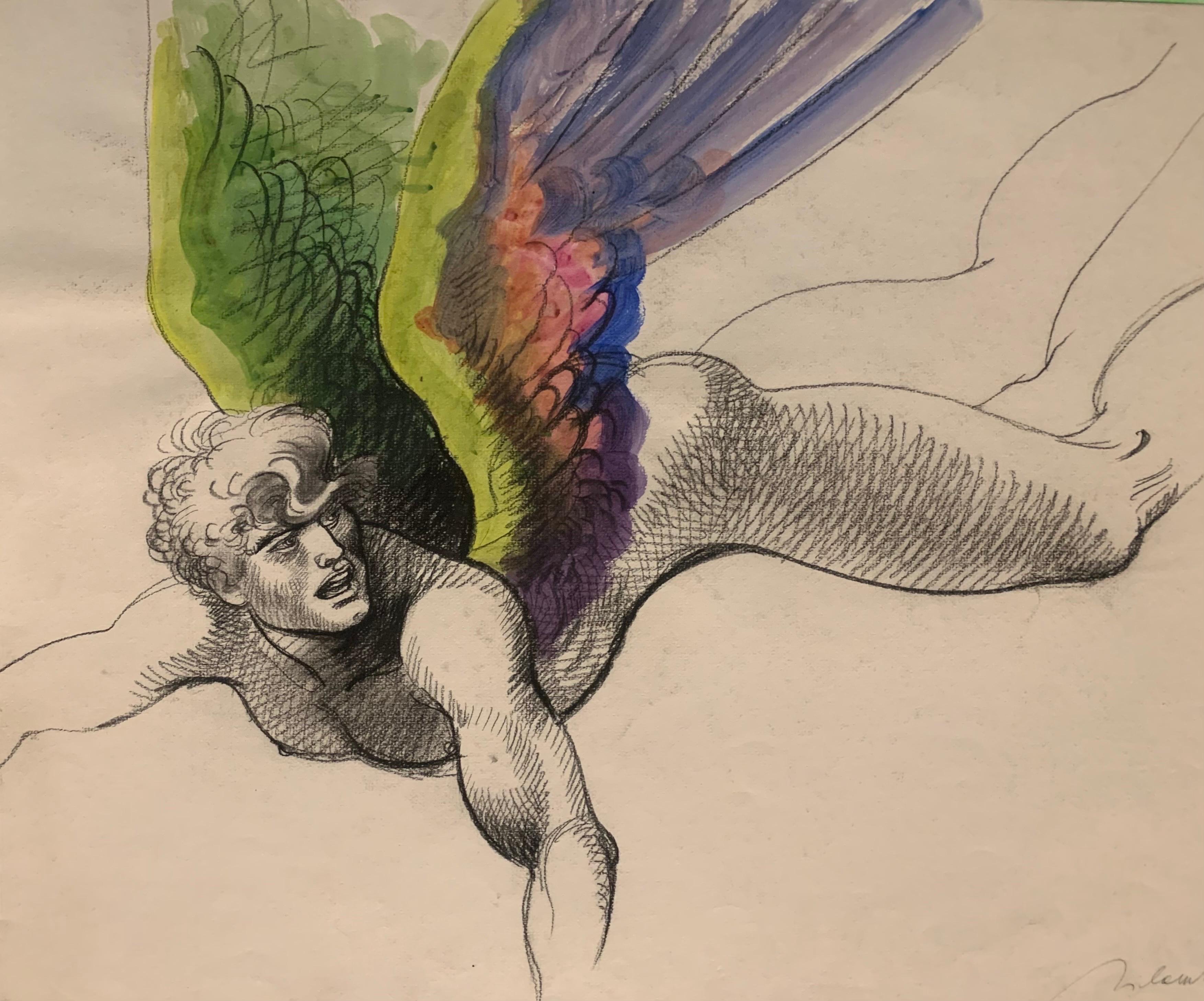 Rainbow Angel. Sketches From The Angelesque Series By Marco Silombria. Year 1986 - Pop Art Art by Marco Silombria 