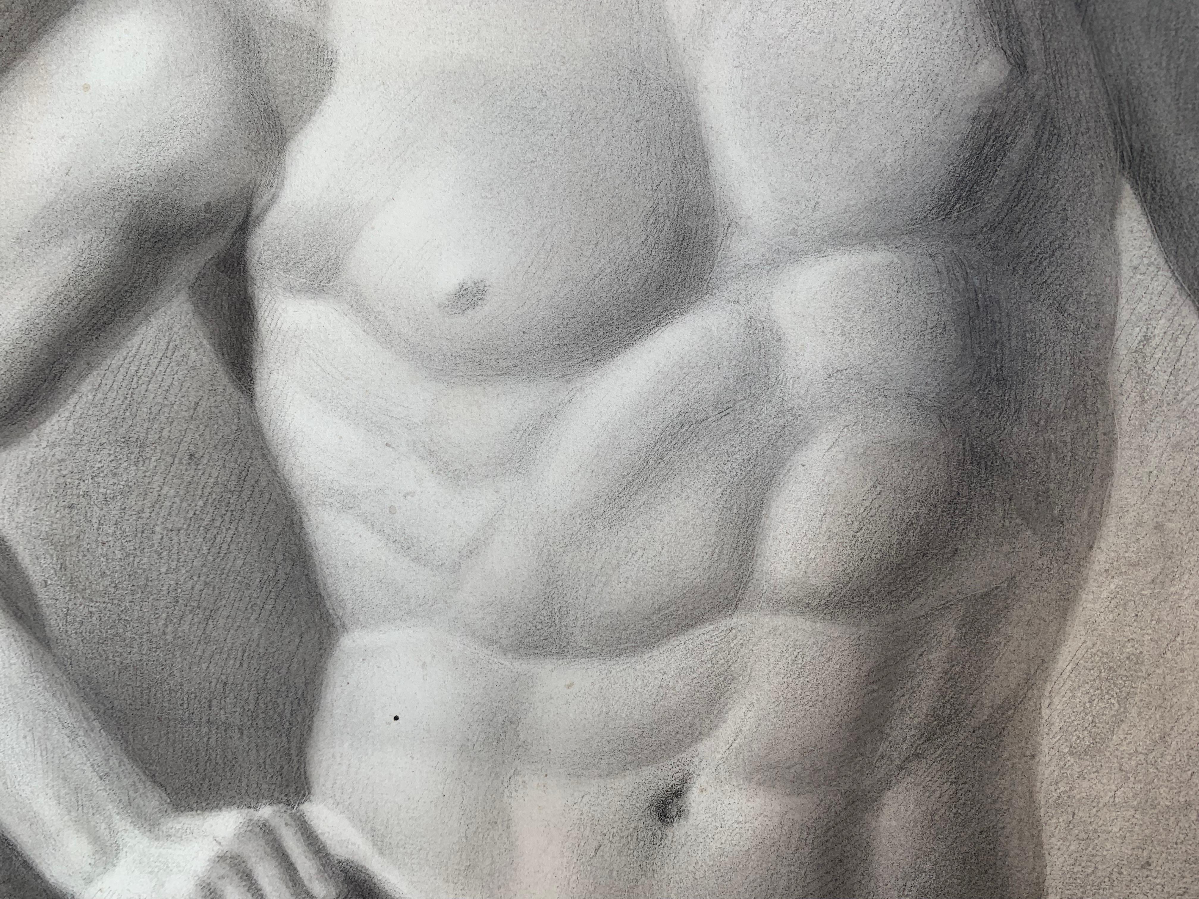Un hijo de Niobe. 
Dibujo académico italiano. 
Siglo XIX. 

Dibujo a carboncillo sobre papel.
Dimensiones: cm 58 x cm 43.

Buen estado de conservación, con pequeños defectos en los márgenes.
Este dibujo representa uno de los muchos ejemplos de