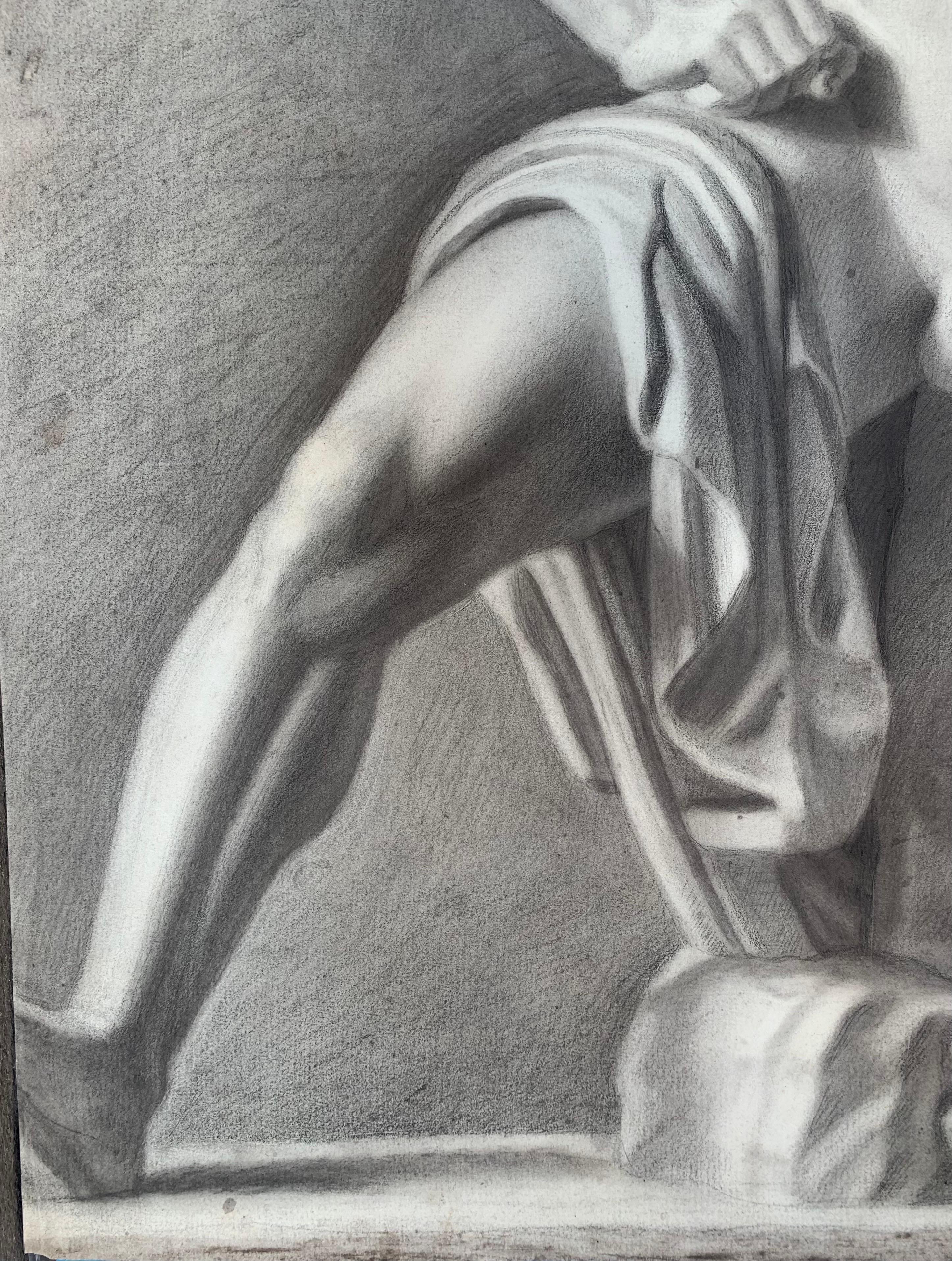 Un hijo de Niobe. Dibujo académico italiano. Siglo XIX. 12