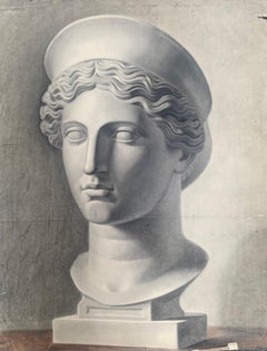 Hera Barberini aus dem Vatikanischen Museum. Große italienische akademische Studie. 73cm x 58cm