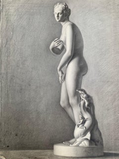 Venus von Medici. Italienische akademische Zeichnung. cm 72 x cm 55. XIX. Jahrhundert