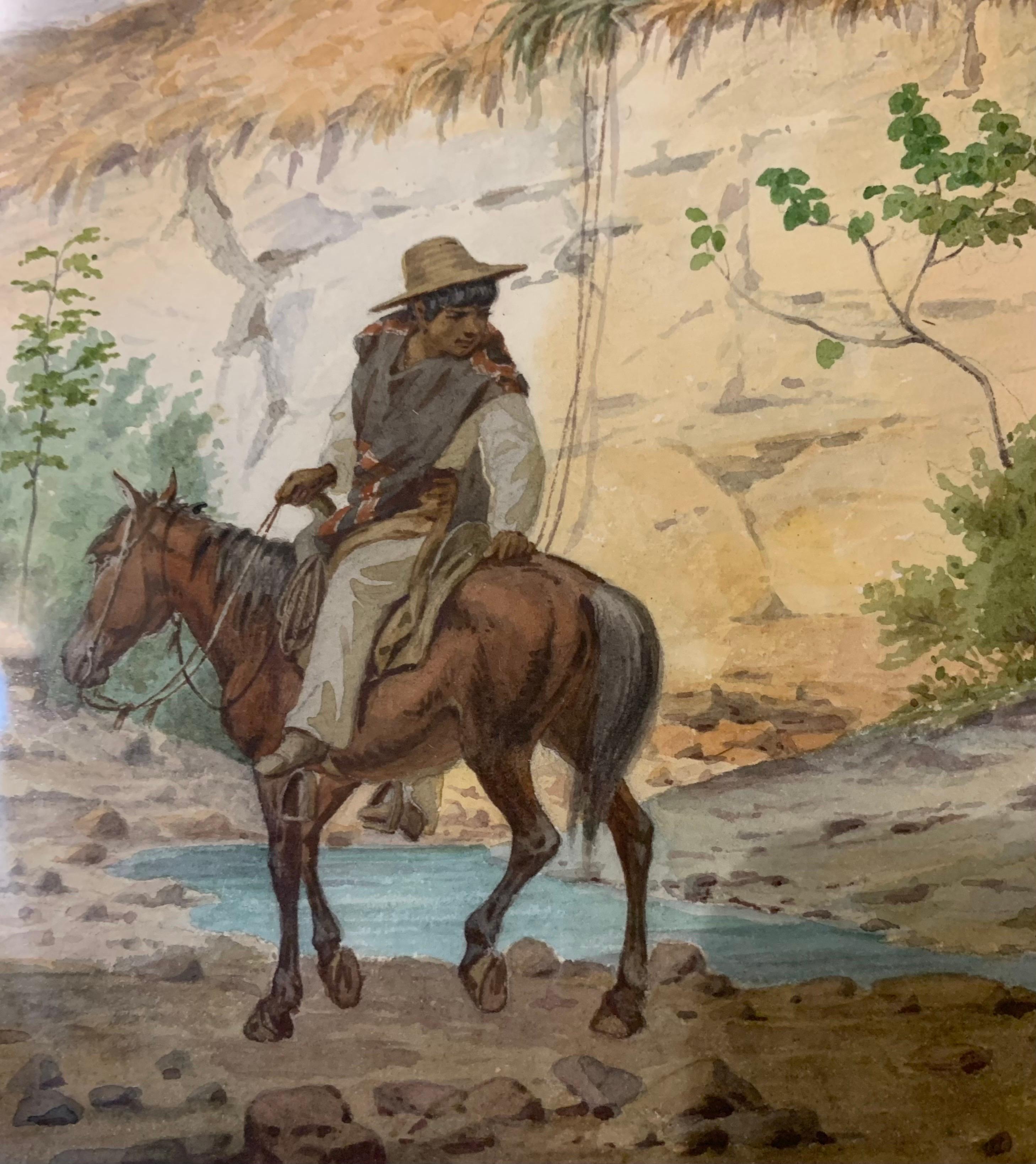 Garçon mexicain traversant à cheval un col de montagne près de Veracruz, milieu du XIXe siècle 14