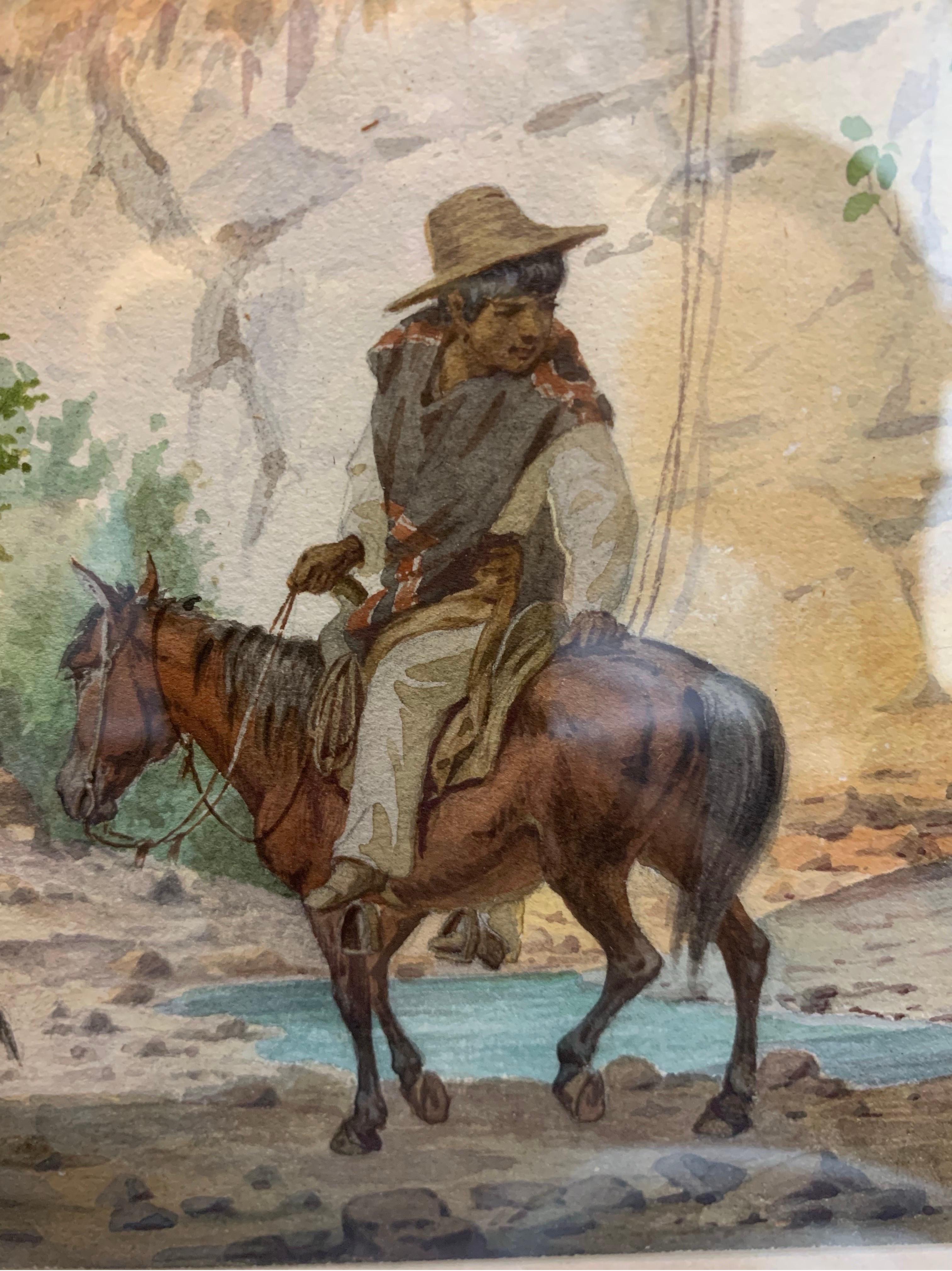 Garçon mexicain traversant à cheval un col de montagne près de Veracruz, milieu du XIXe siècle 11