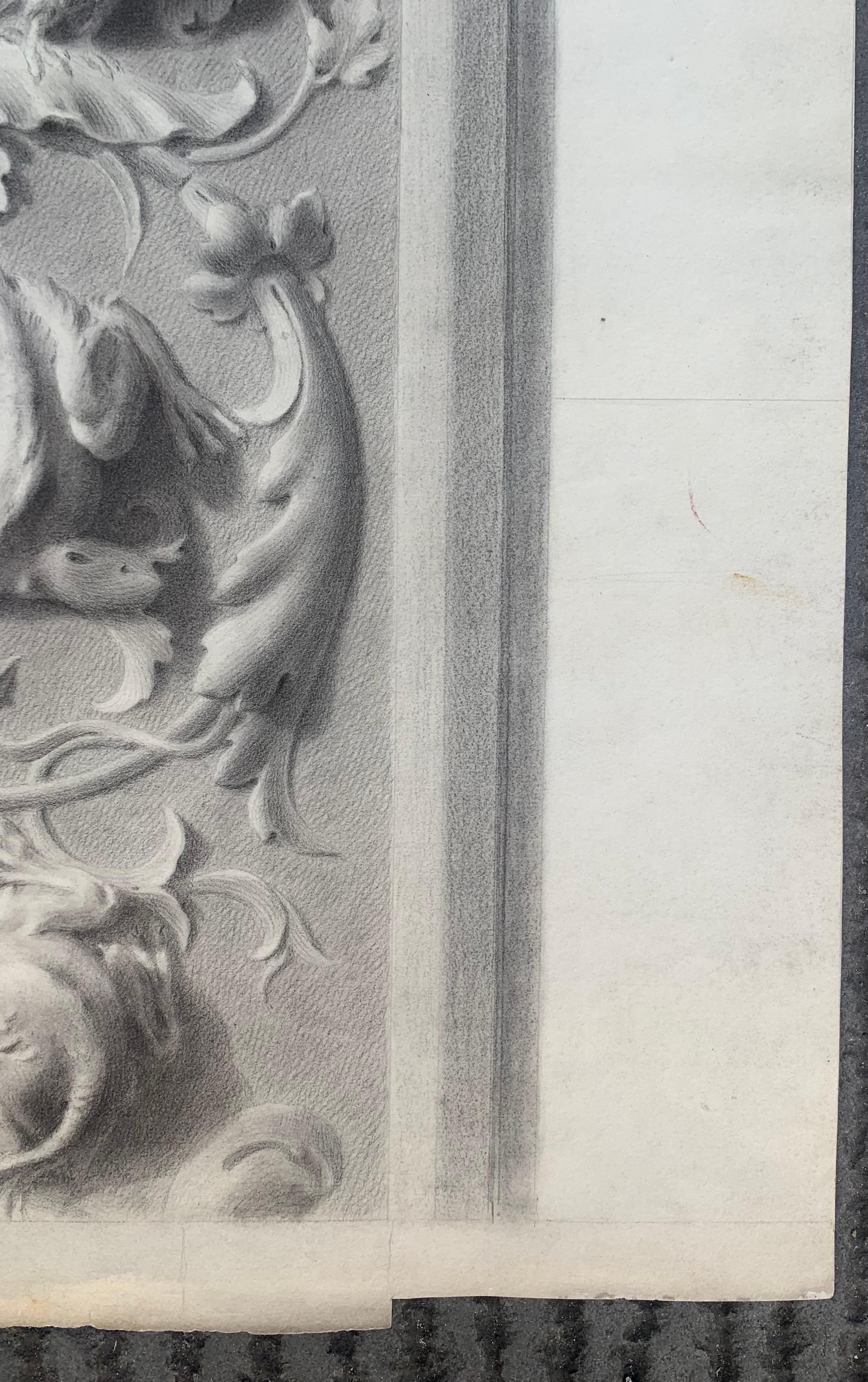 Academic Study of a Plaster Frieze: Grotesques, Dragons, and Birds, 1864 1