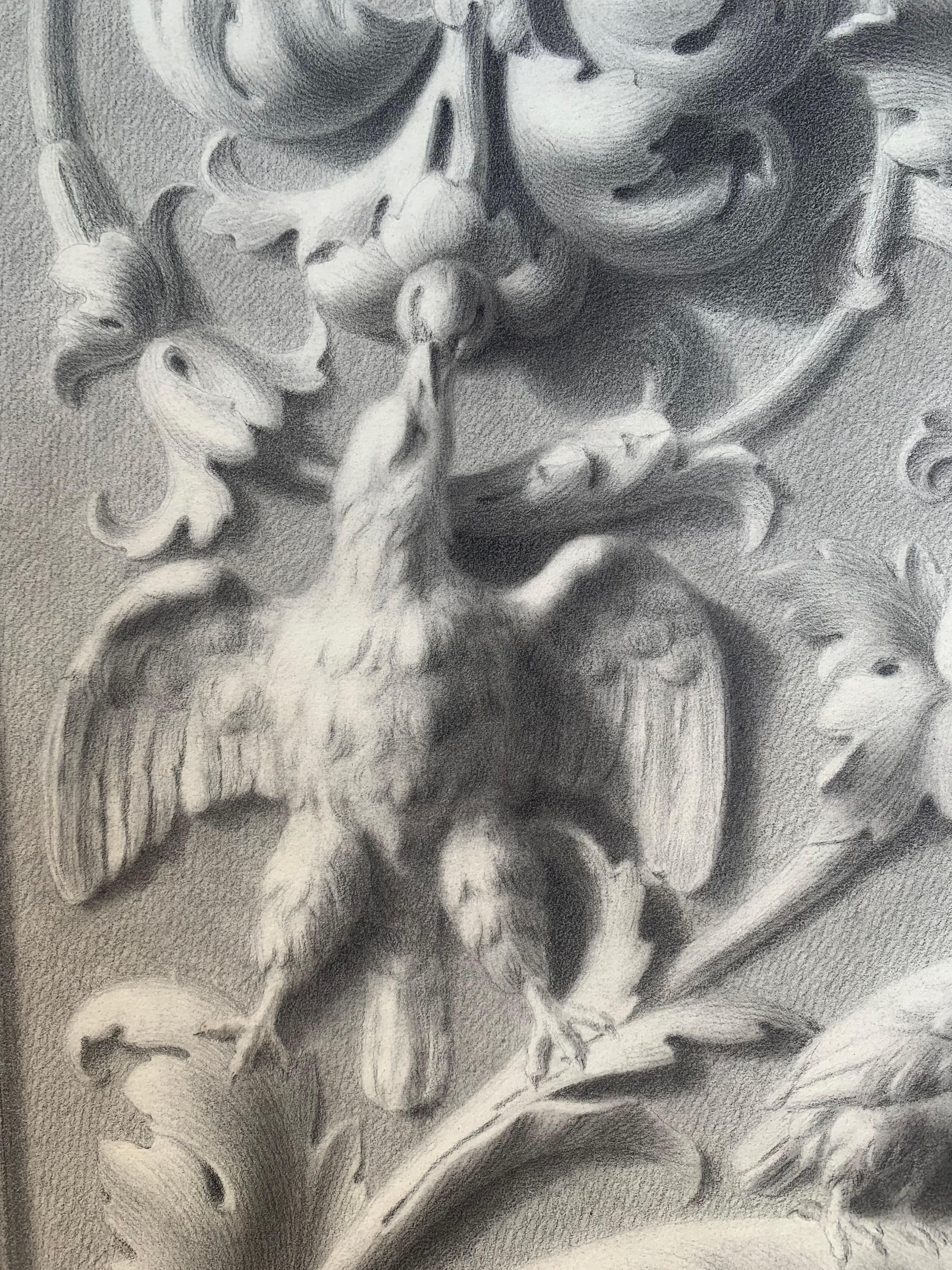 Academic Study of a Plaster Frieze: Grotesques, Dragons, and Birds, 1864 3